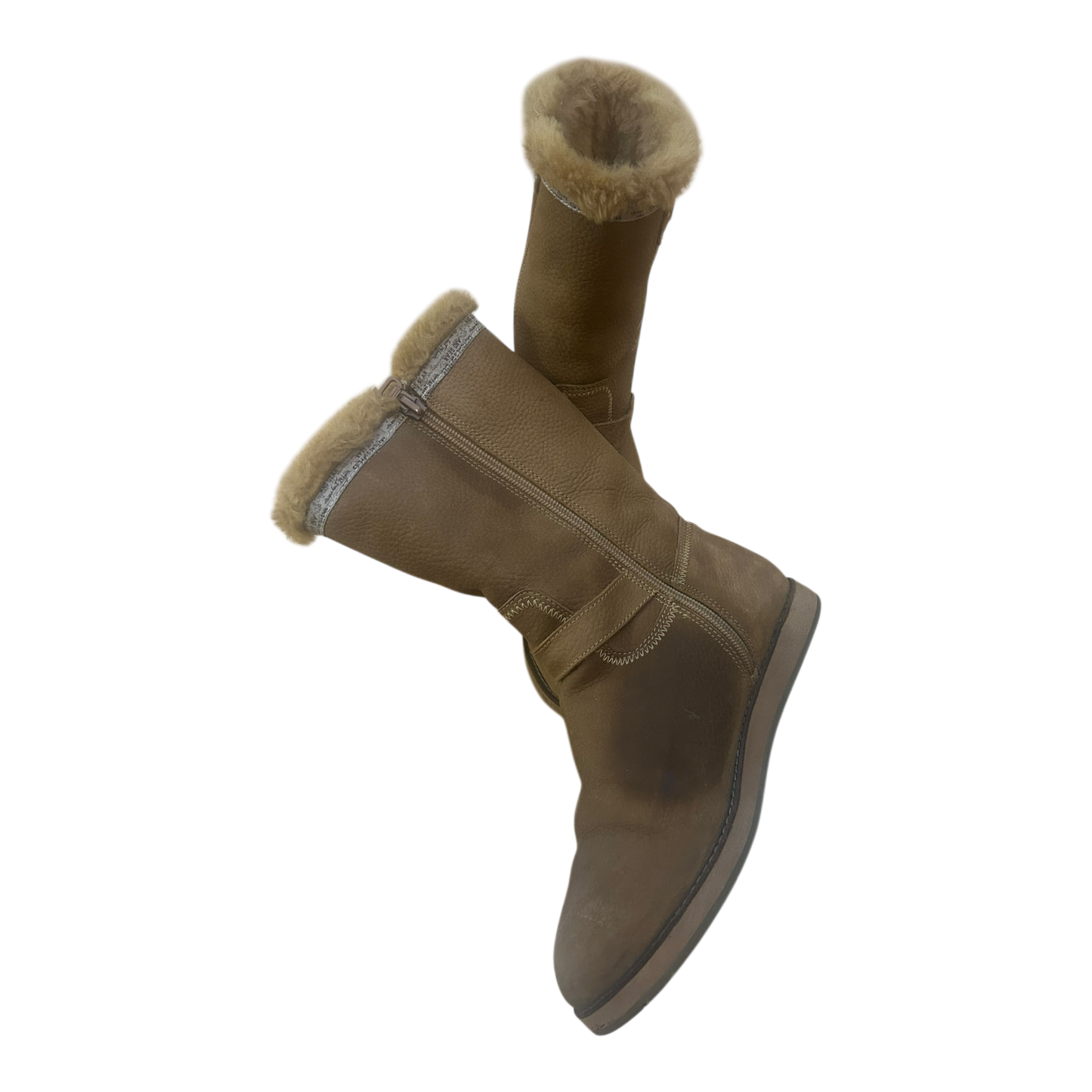 Gaastra Damen Winterstiefel Gr 39 Leder Warm Gefüttert Braun Reißverschluss