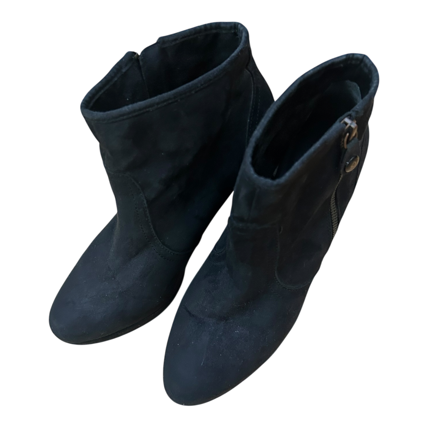 s.Oliver Damen Stiefeletten Gr 41 Schwarz Wildleder Elegant Absatz 9 cm