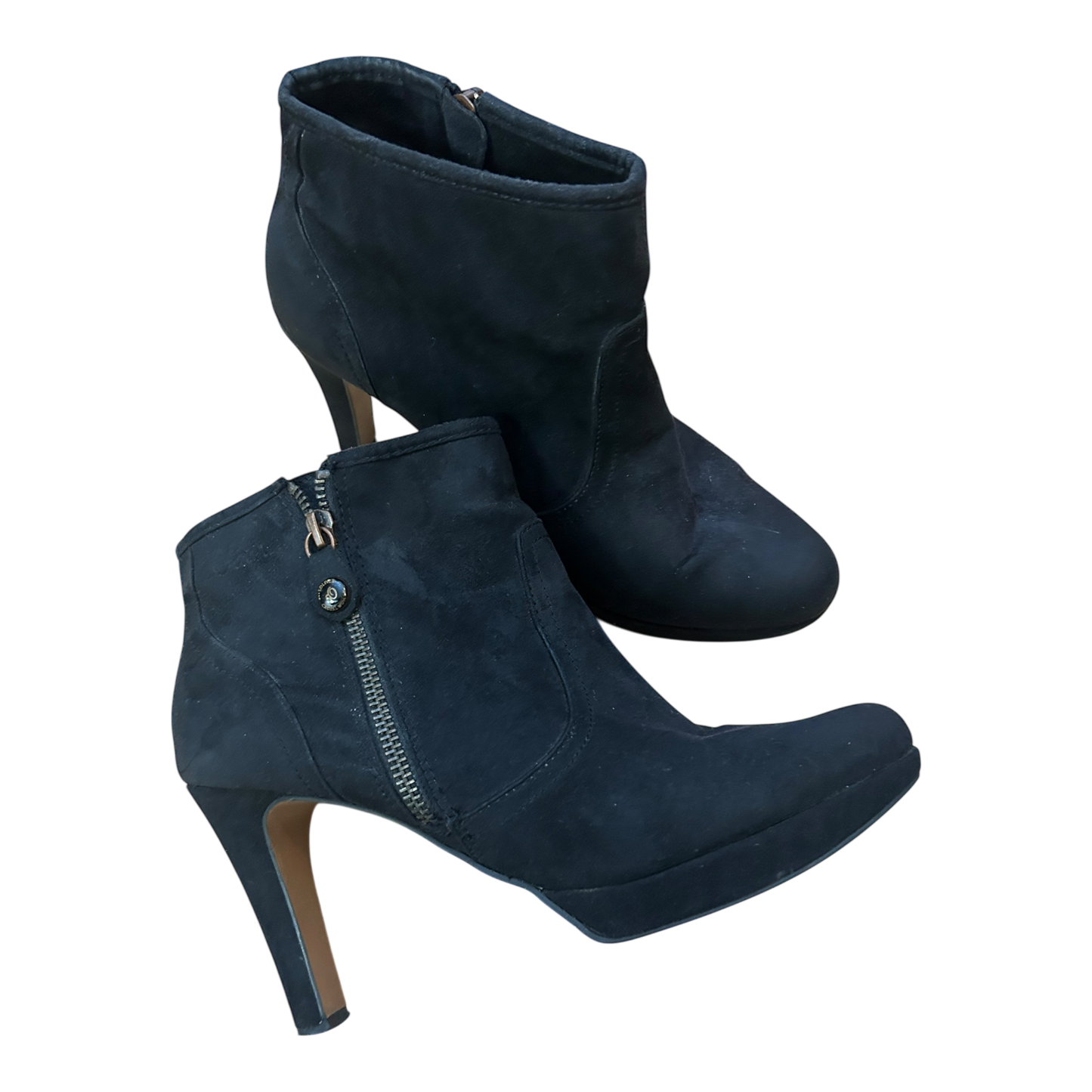 s.Oliver Damen Stiefeletten Gr 41 Schwarz Wildleder Elegant Absatz 9 cm