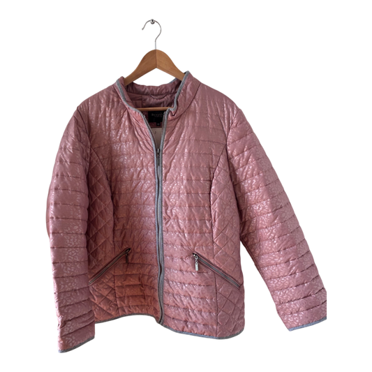 Bexleys Woman Jacke Damen Gr 50 Steppjacke Altrosa Übergangsjacke leicht glänzend