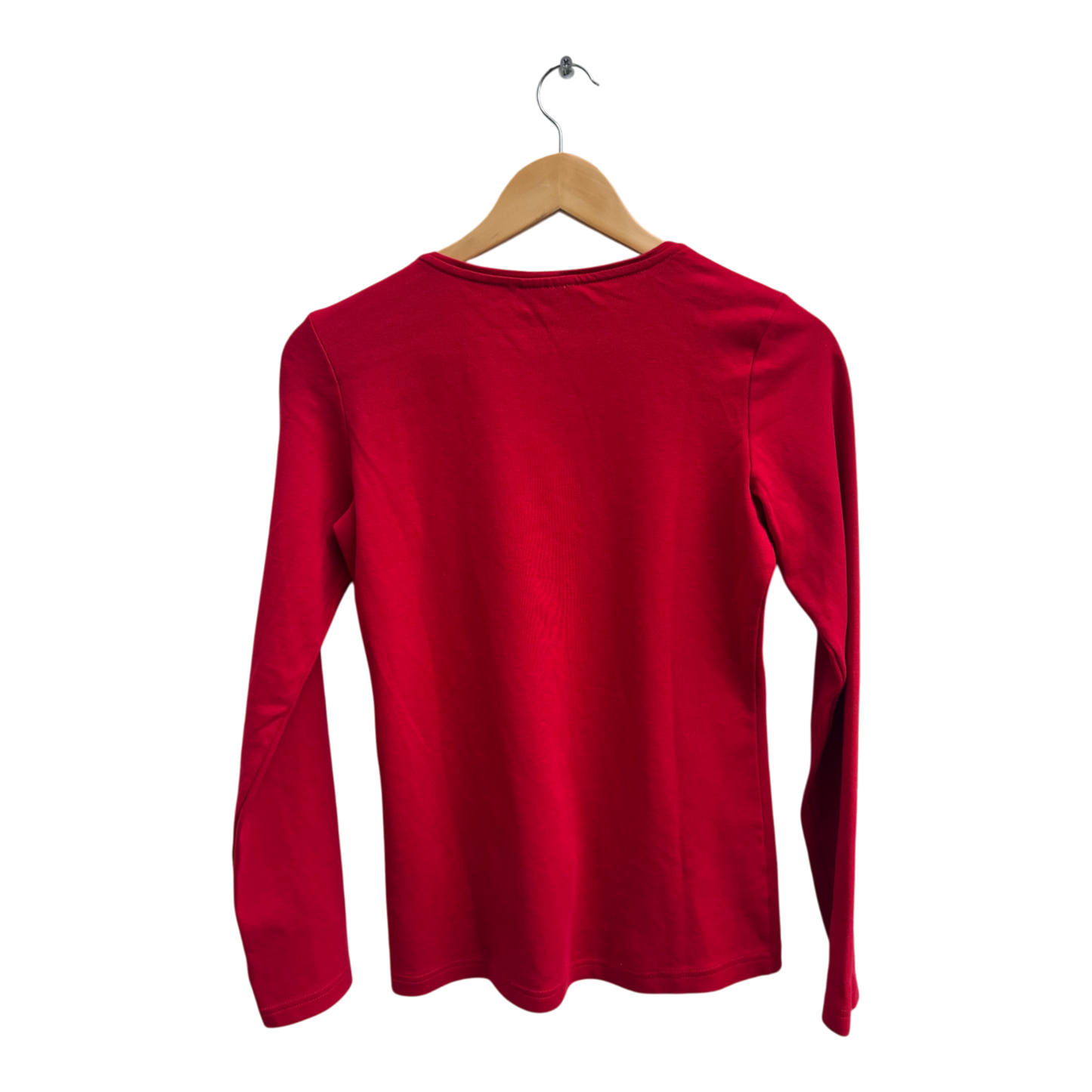 Street One Shirt Damen Gr 40 Rot Langarm Baumwolle Basic Oberteil Casual Top