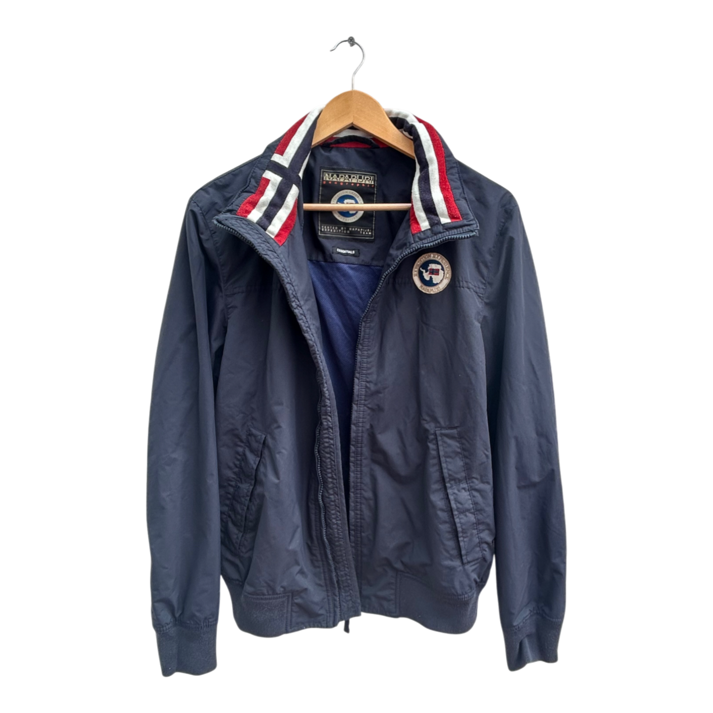 Napapijri Herren Jacke Gr M Windbreaker Dunkelblau Übergangsjacke Sportlich Top