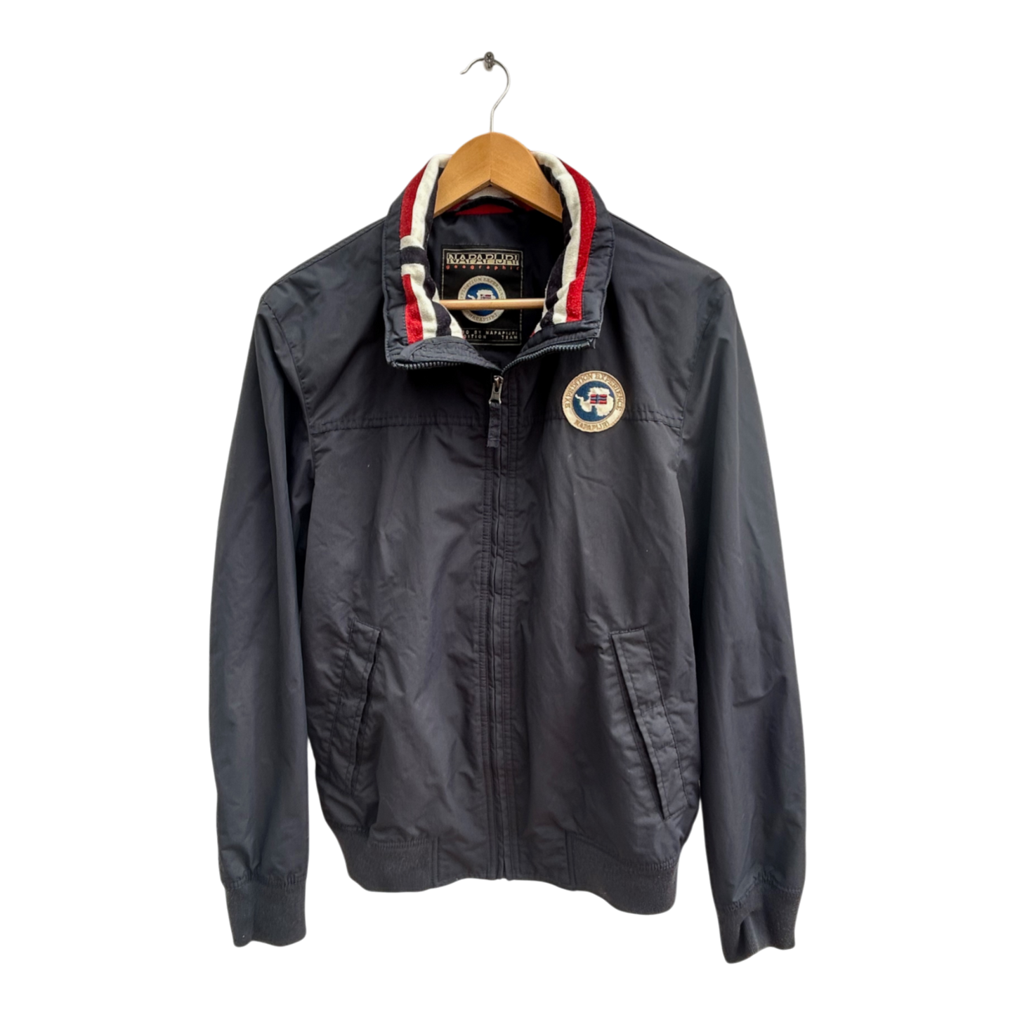 Napapijri Herren Jacke Gr M Windbreaker Dunkelblau Übergangsjacke Sportlich Top