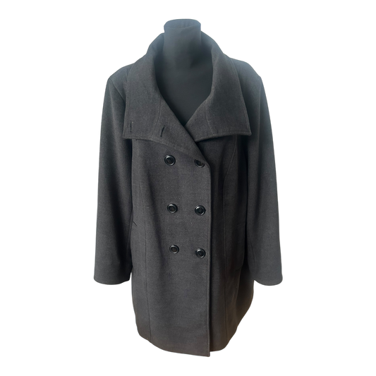 Ulla Popken Damen Mantel Größe 50 Anthrazit Viskose Elegant Chic Wie Neu