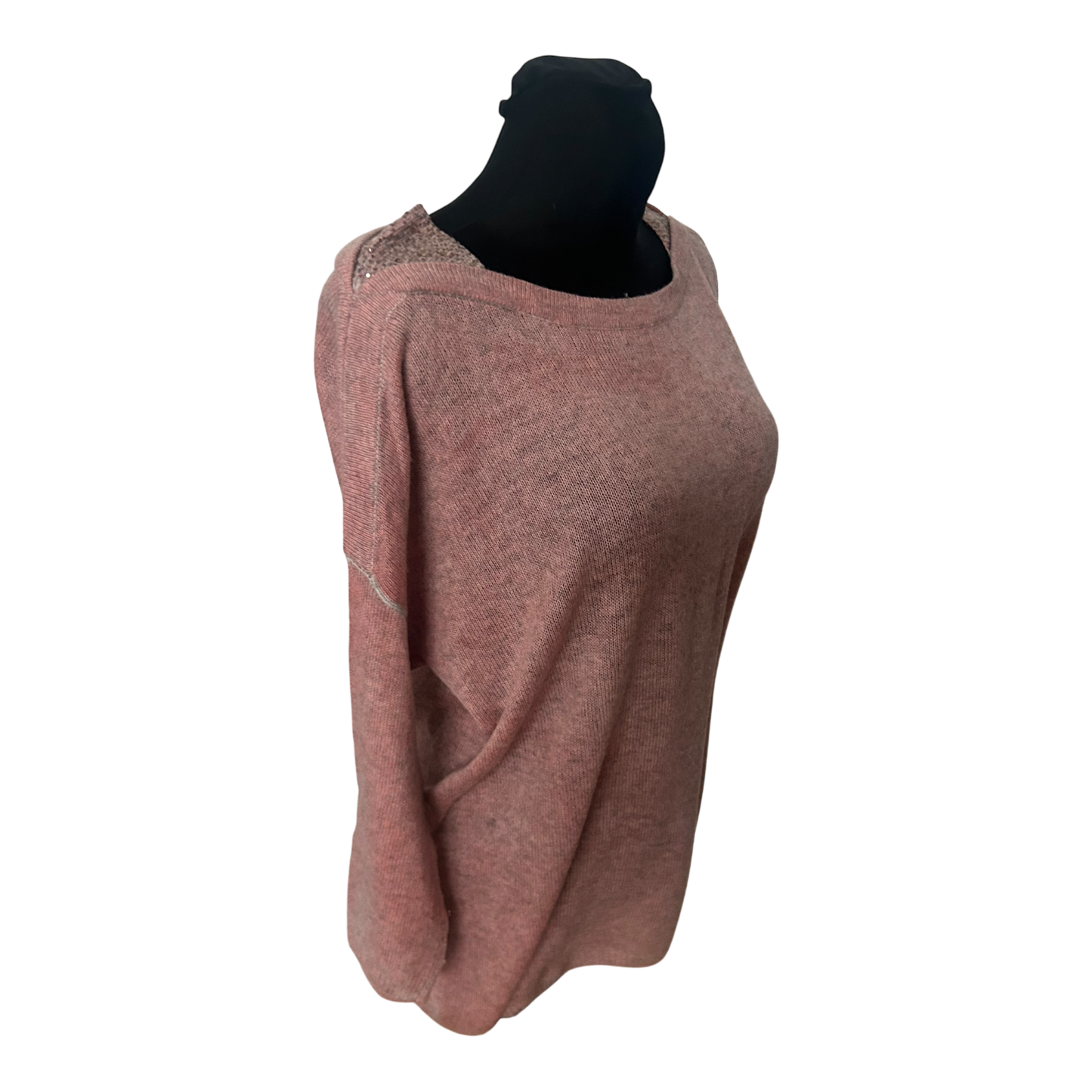 Princess goes Hollywood Pullover Damen Gr 42 Altrosa Wolle Kaschmir Leicht 3/4 Arm