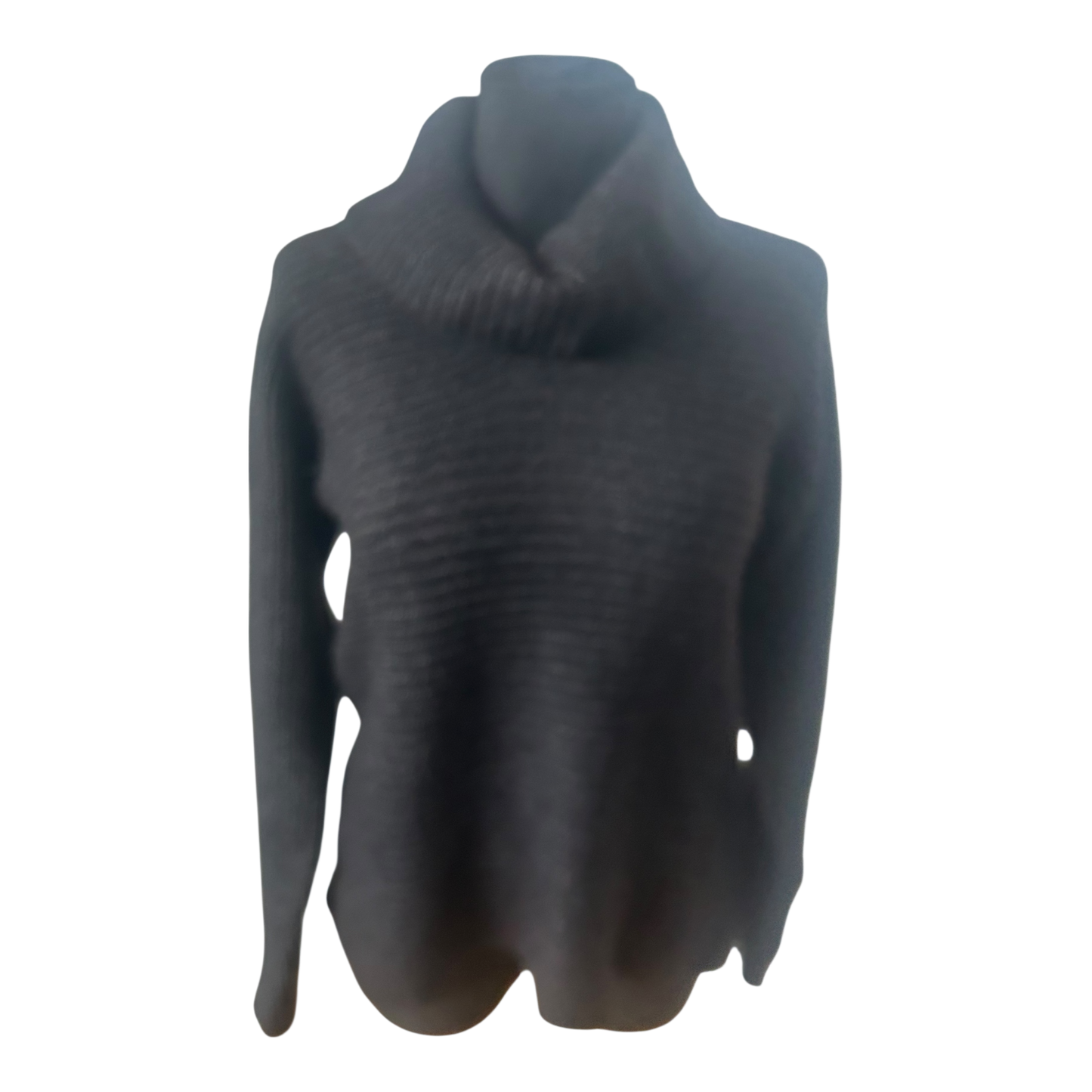 Damen Strickpullover Gr L Alpaka Wollmix Grau Rollkragen Winter Elegant