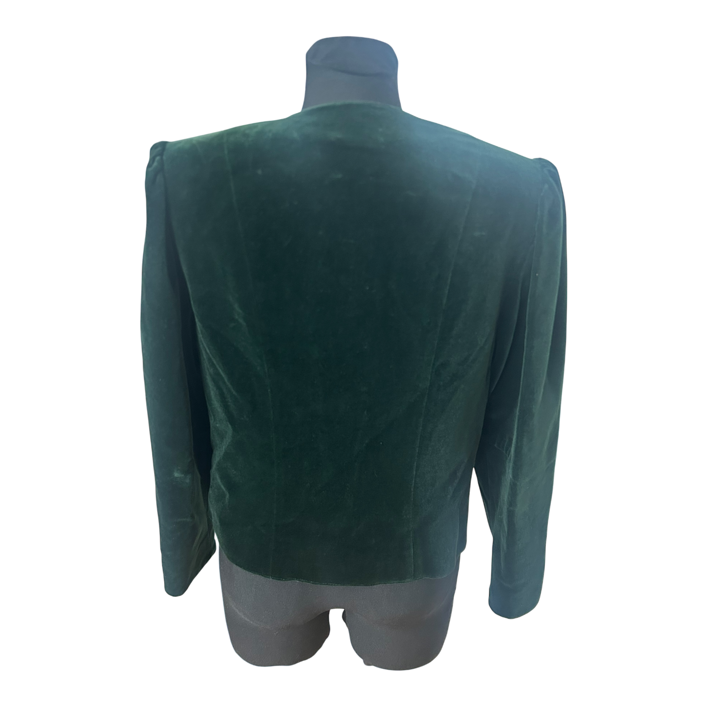 Vintage Blazer Damen Gr 38 Samt Dunkelgrün Goldknöpfe Elegant Klassisch