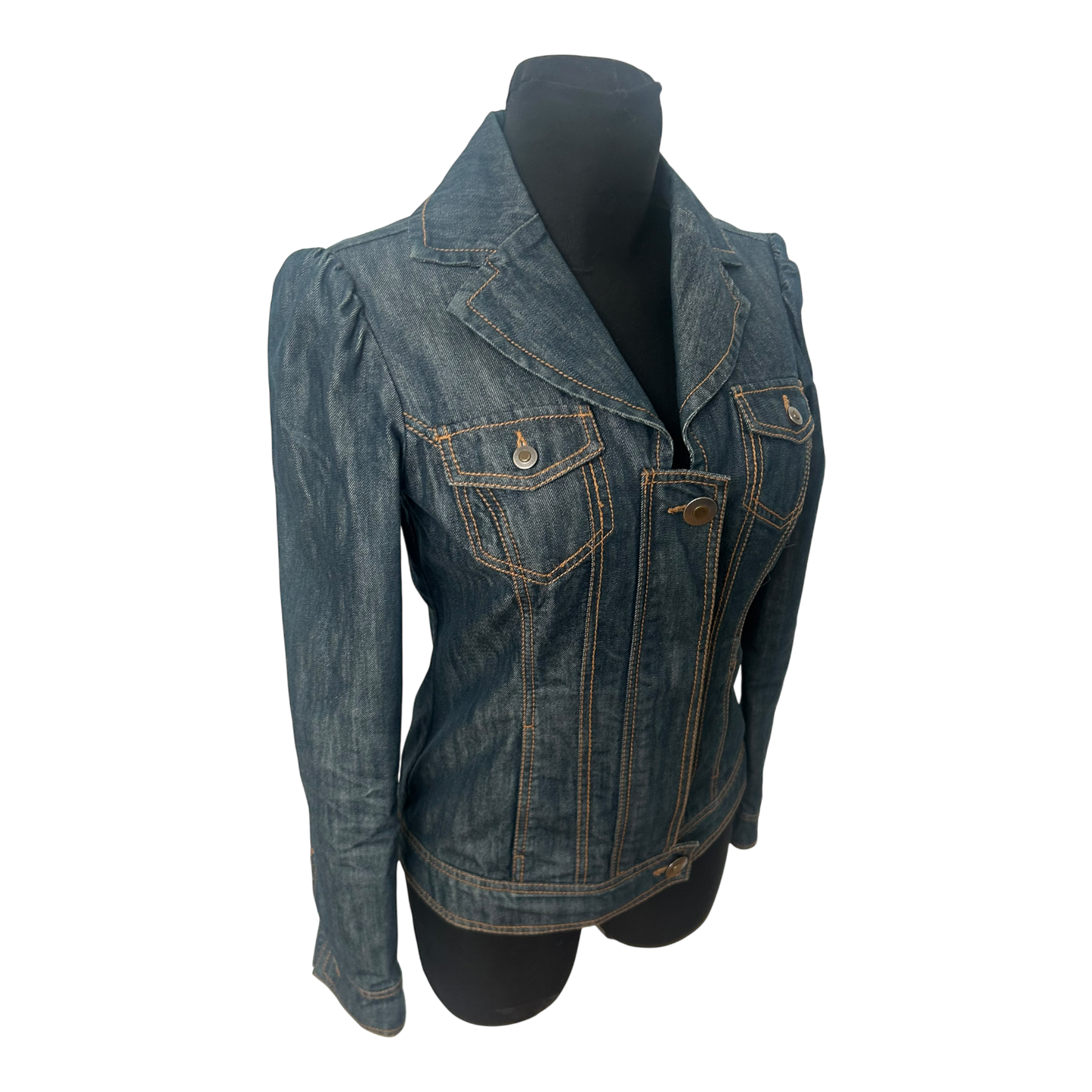 Second Hand Liebe Jeansjacke Damen Gr S Blau Baumwolle Tailliert Klassisch