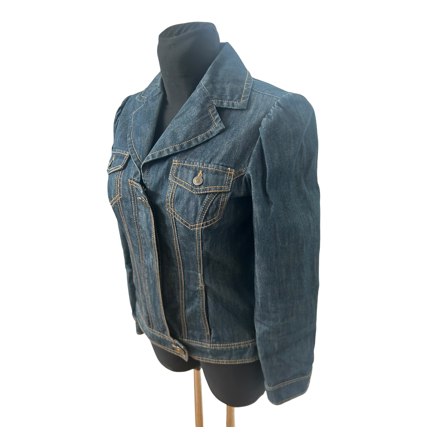 Second Hand Liebe Jeansjacke Damen Gr S Blau Baumwolle Tailliert Klassisch