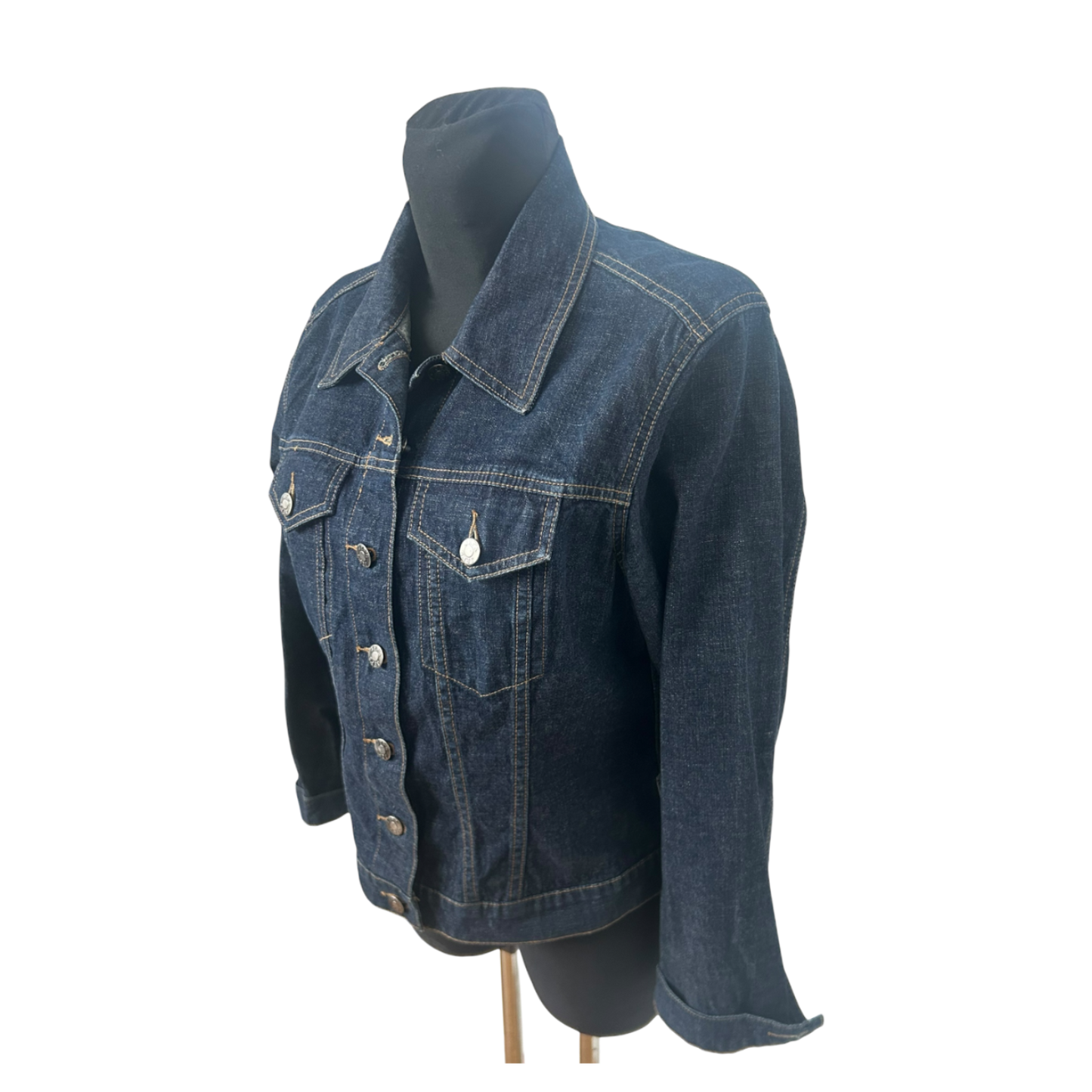 Jeps Jeansjacke Damen L Blau Denim Baumwolle Stretch Klassisch Zeitlos
