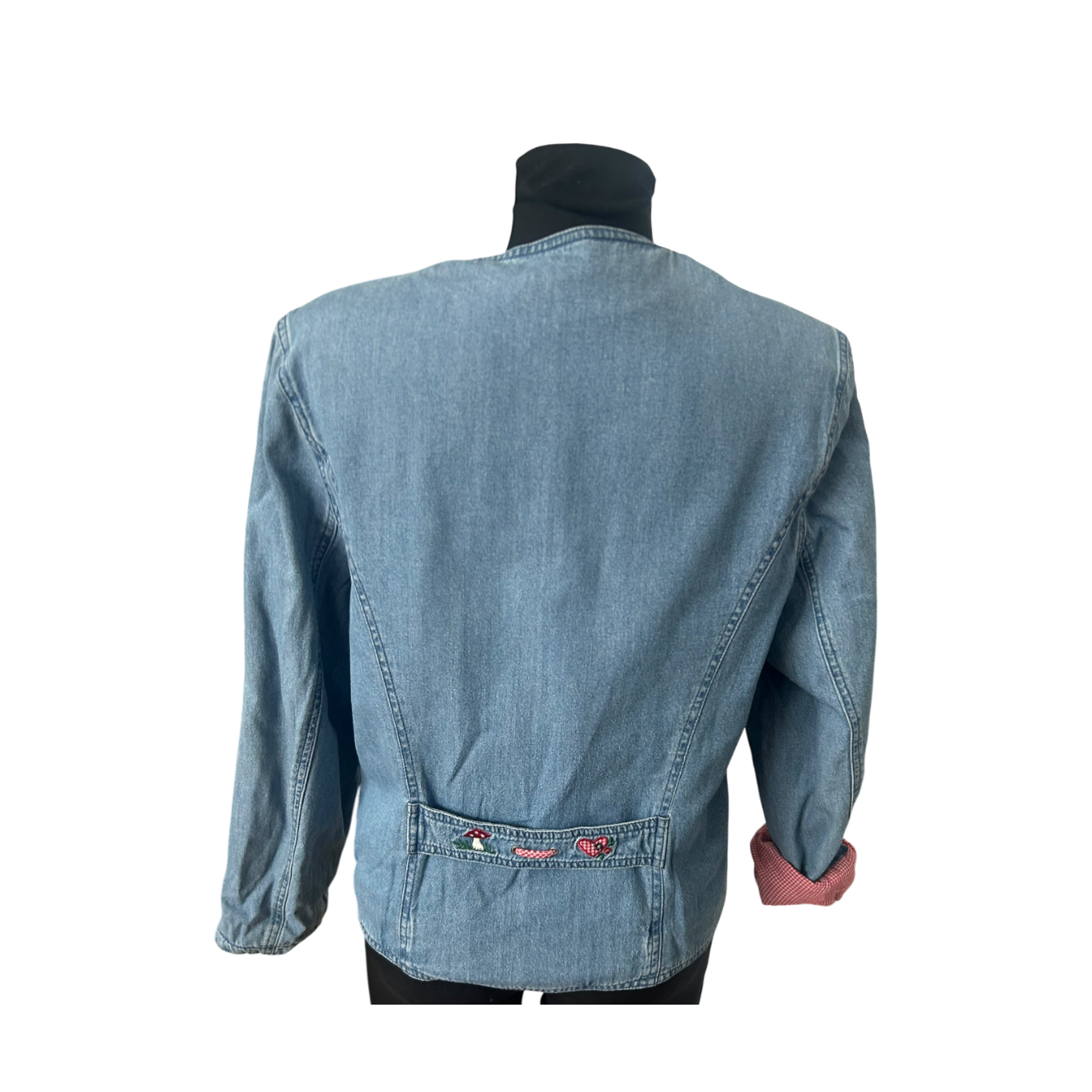 Meico Trachten Jeansjacke Damen Gr 40 Blau Landhaus Stil Gefüttert Baumwolle