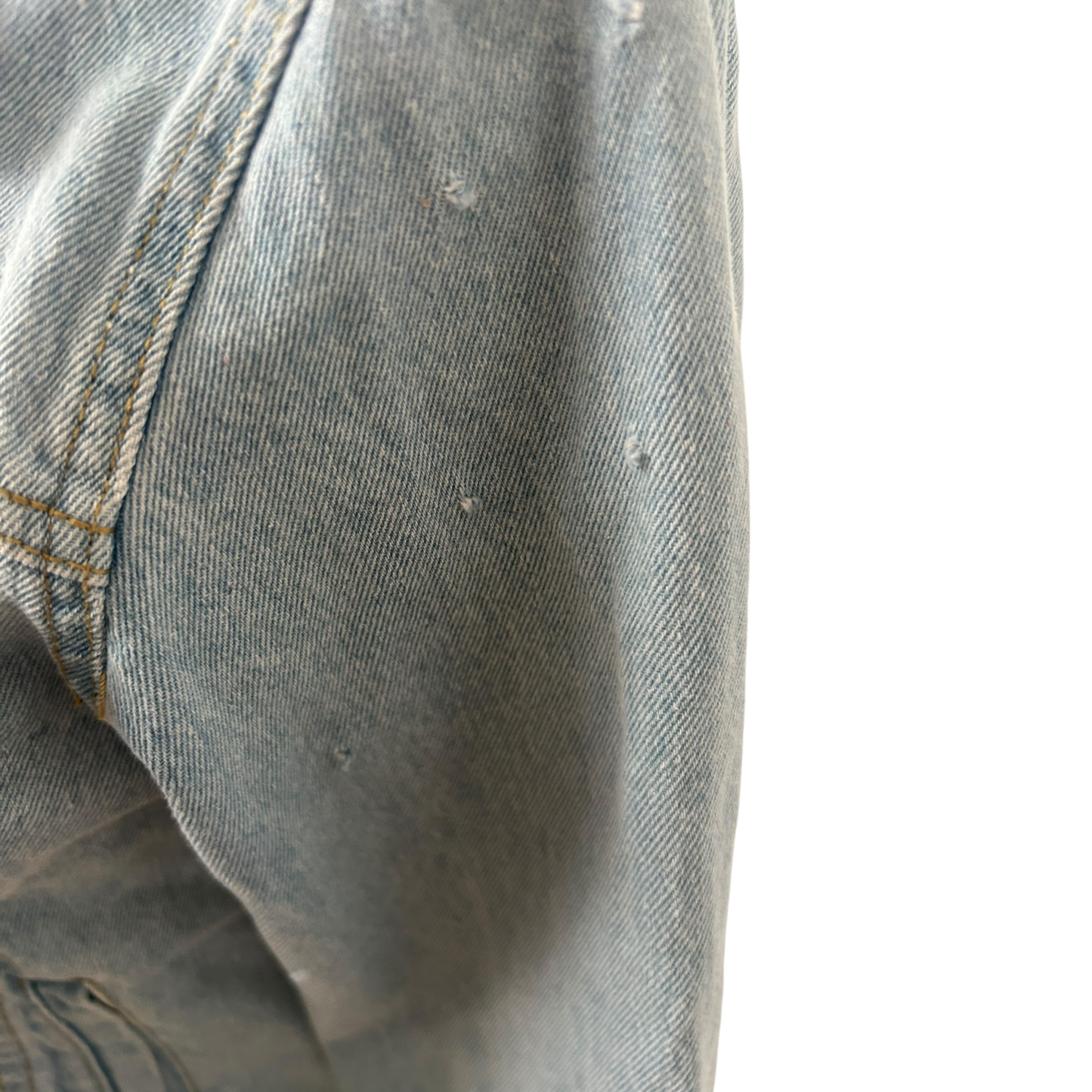 Jeansjacke Damen Gr S Hellblau Tupfenstruktur Baumwollmix Klassisch Kurz