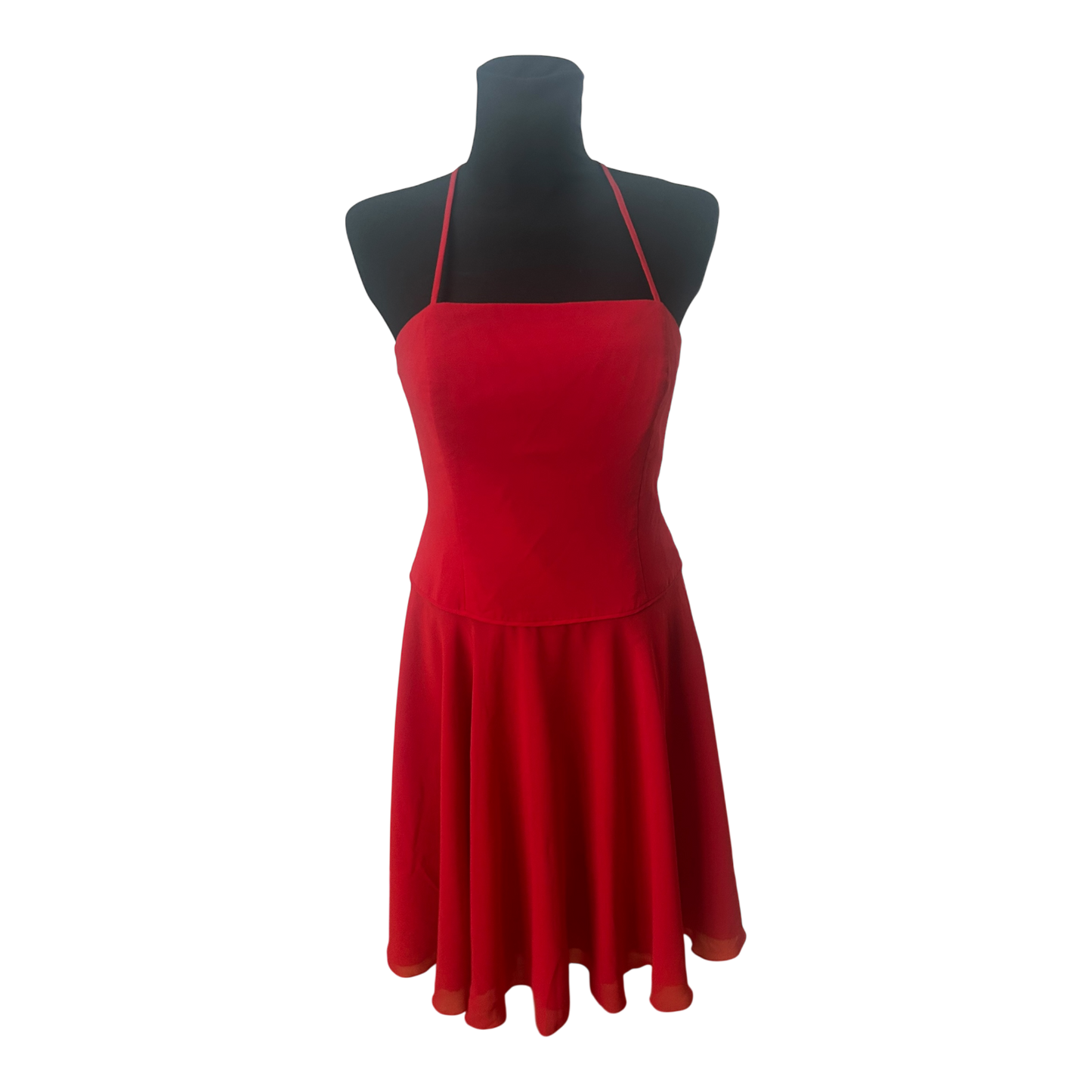 Adagio Damen Kleid Gr 38 Rot Trägerkleid Chiffon Elegant Sommer