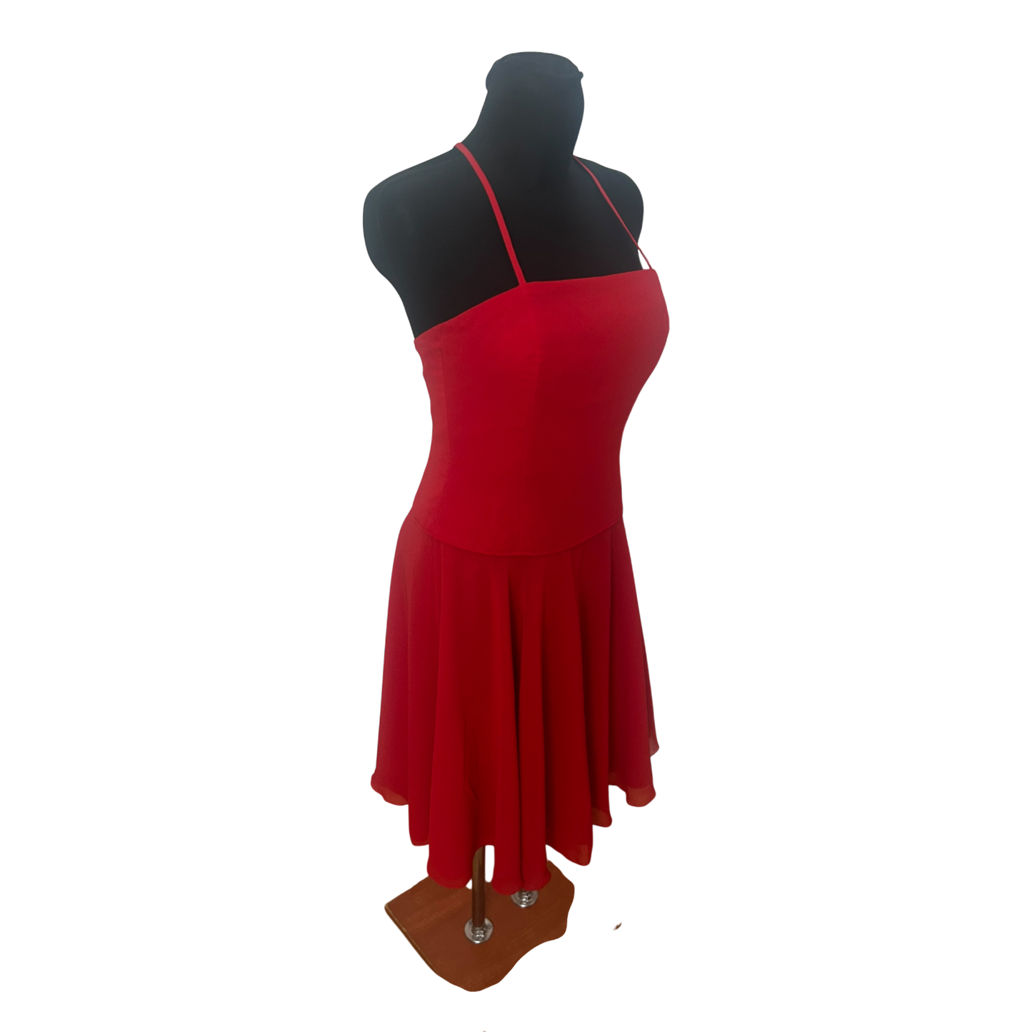 Adagio Damen Kleid Gr 38 Rot Trägerkleid Chiffon Elegant Sommer