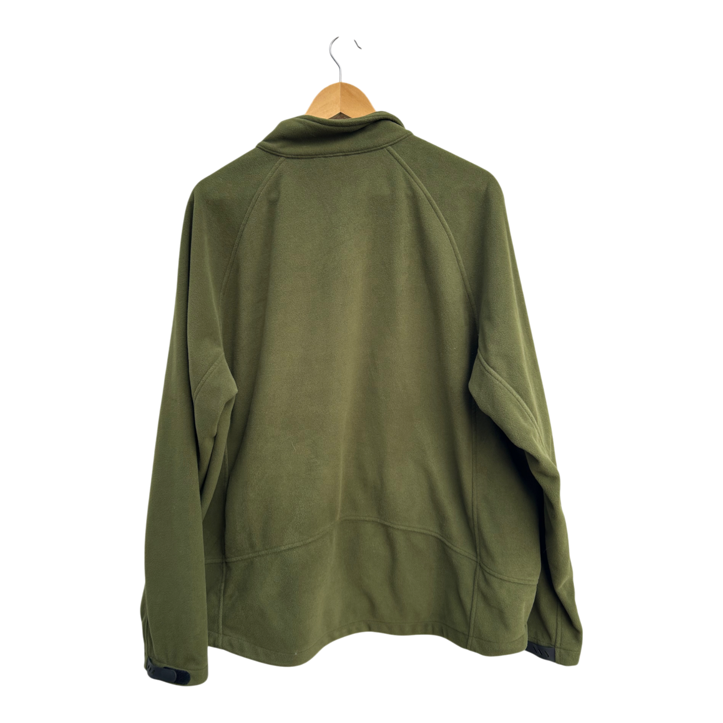 Lands End Fleecejacke Herren XL Grün Outdoor Freizeit Warm Jacke Übergangsjacke