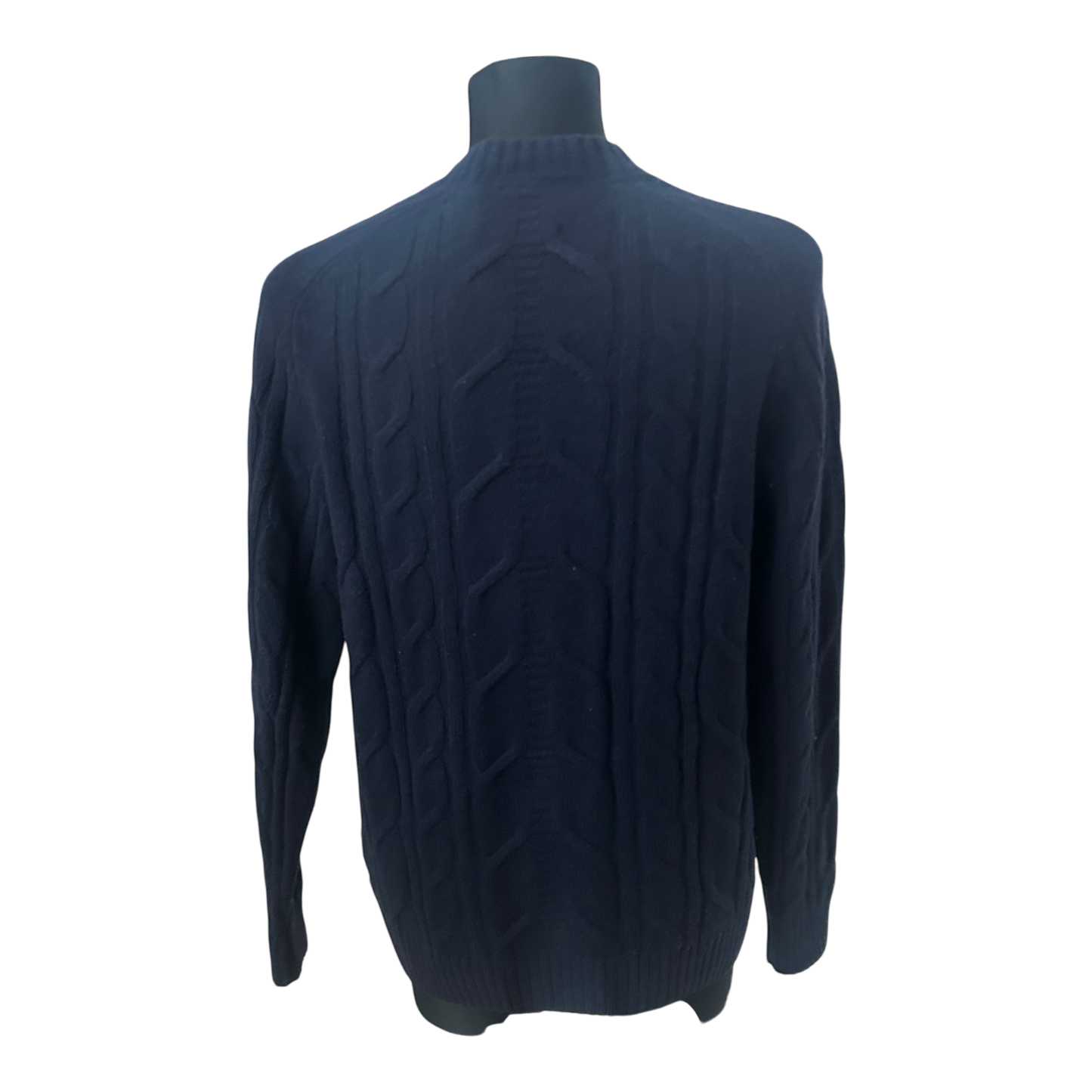 C&A Premium Herren Pullover Dunkelblau Strick Gr L Wolle Klassisch