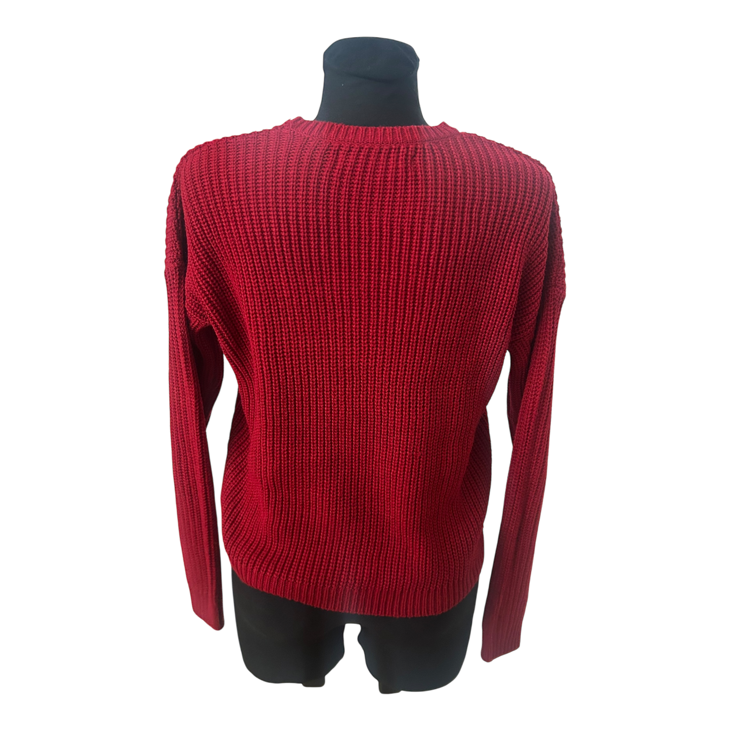Fishbone Pullover XS Rot Santa Who Christmas Strick Winter Damen Statement