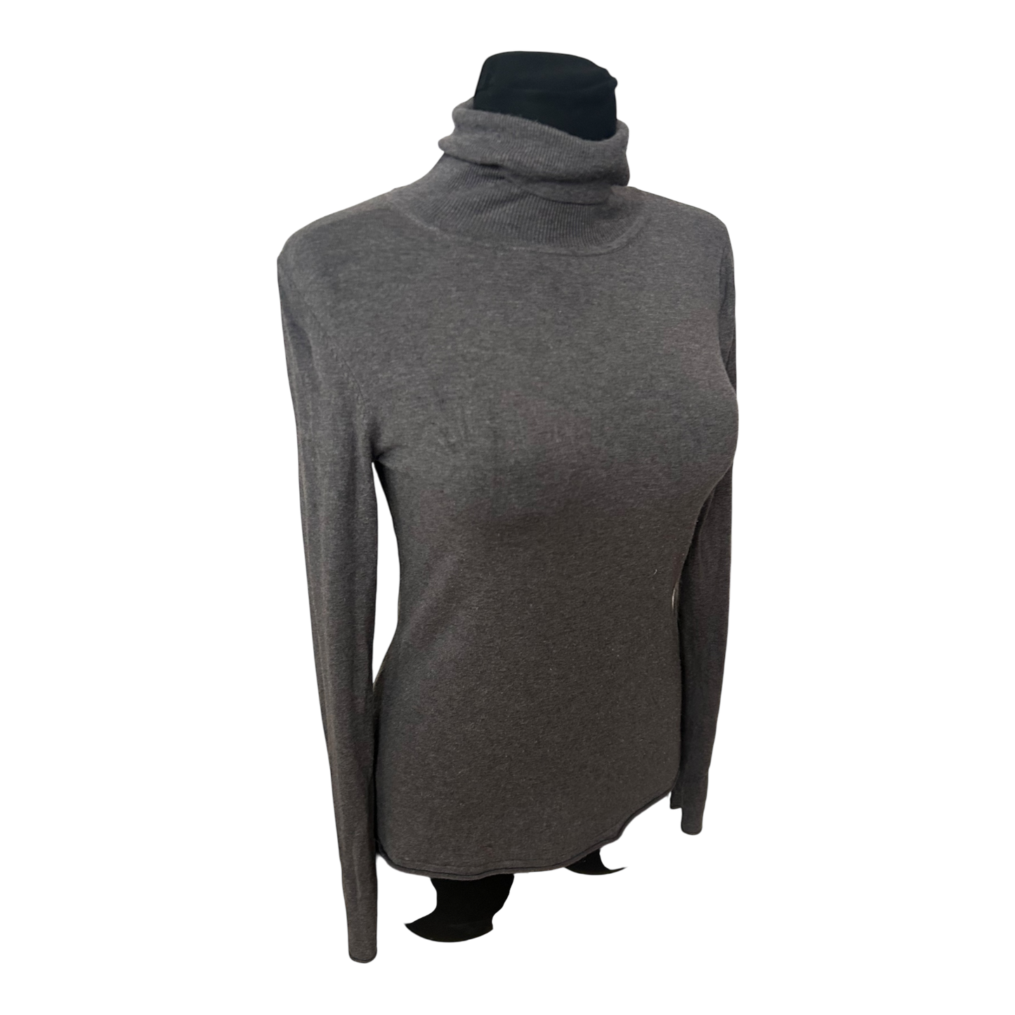 Comma Rollkragenpullover Damen Grau Gr 38 Feinstrick Stretch Elegant