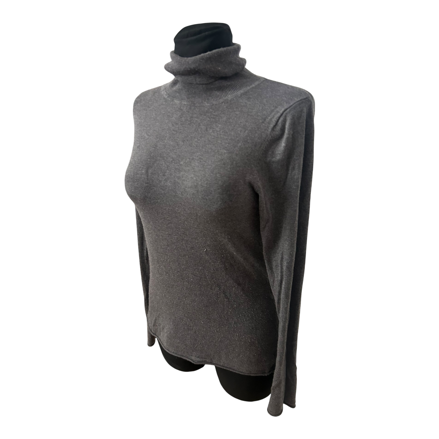 Comma Rollkragenpullover Damen Grau Gr 38 Feinstrick Stretch Elegant