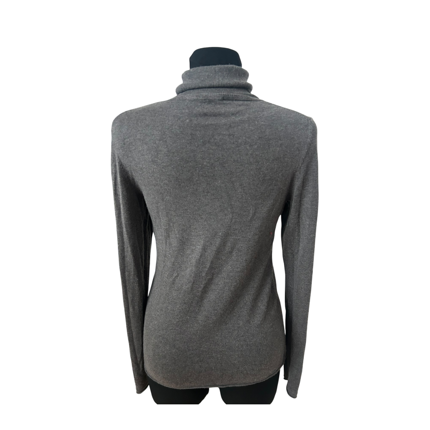 Comma Rollkragenpullover Damen Grau Gr 38 Feinstrick Stretch Elegant