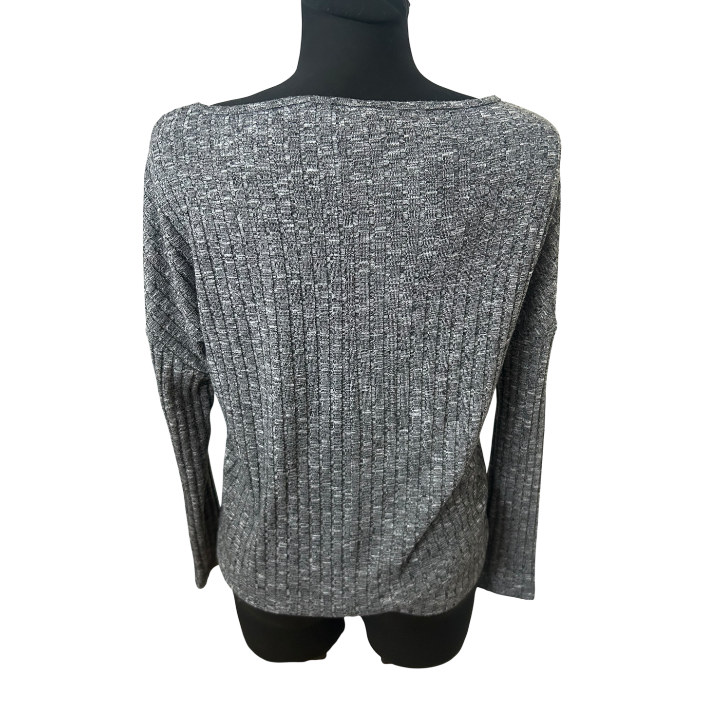 Only Damen Pullover S Grau Strukturmuster Langarm Stretch Modern Elegant