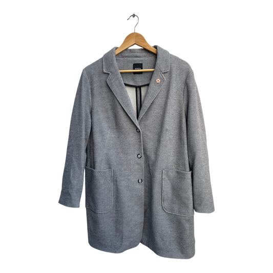 Bonita Mantel Damen Gr 46 Grau Baumwolle Elegant Jacke Teilgefüttert Business Chic