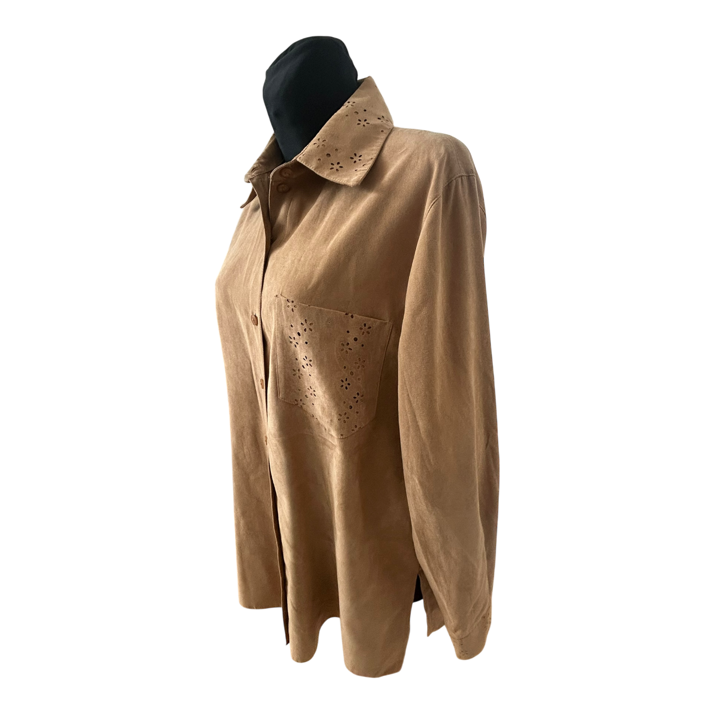 My Line Bluse Damen Gr 46 Beige Langarm Hemdbluse Elegant Klassisch