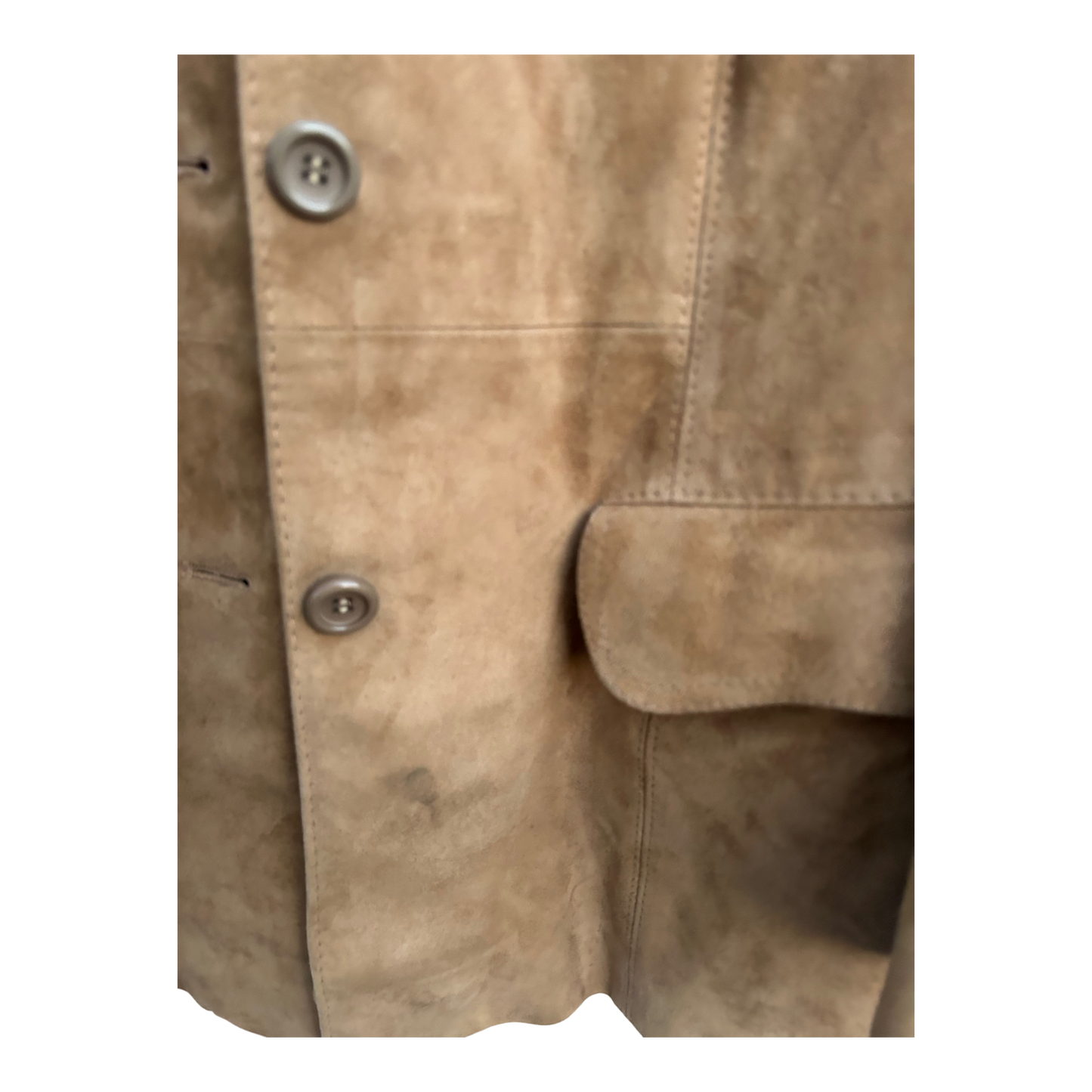 Wildleder Jacke Damen Gr 46 Braun Echtleder Kurzmantel Stil hochwertig elegant