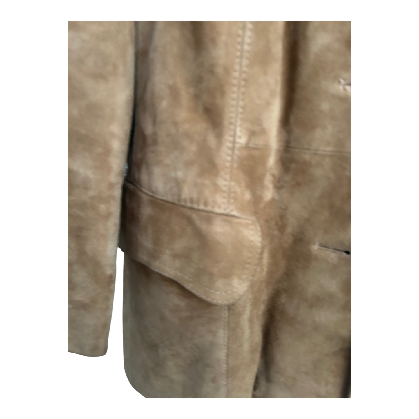 Wildleder Jacke Damen Gr 46 Braun Echtleder Kurzmantel Stil hochwertig elegant