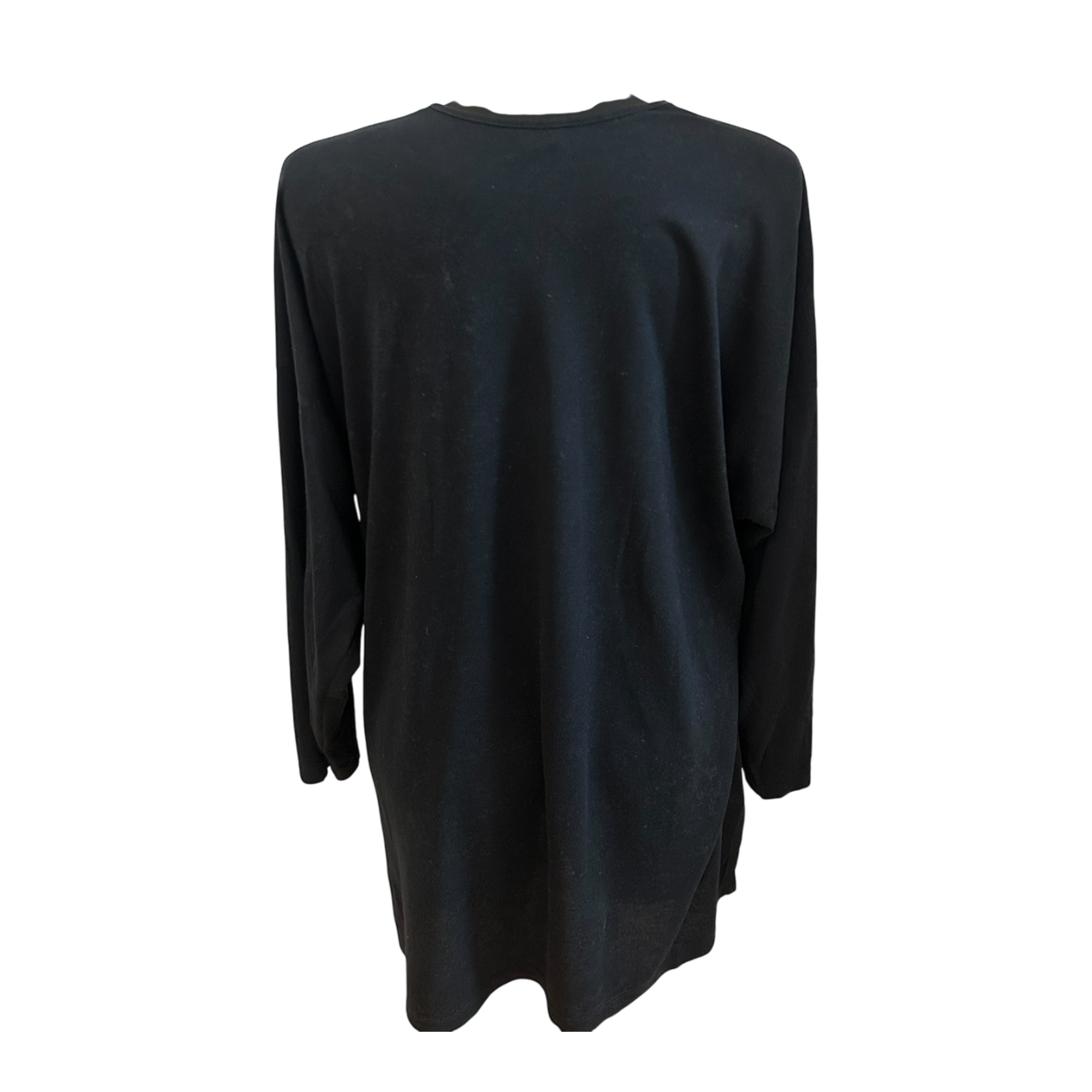 Beldona Shirt Damen Gr M Oversize Schwarz 3/4 Arm Baumwolle Modal