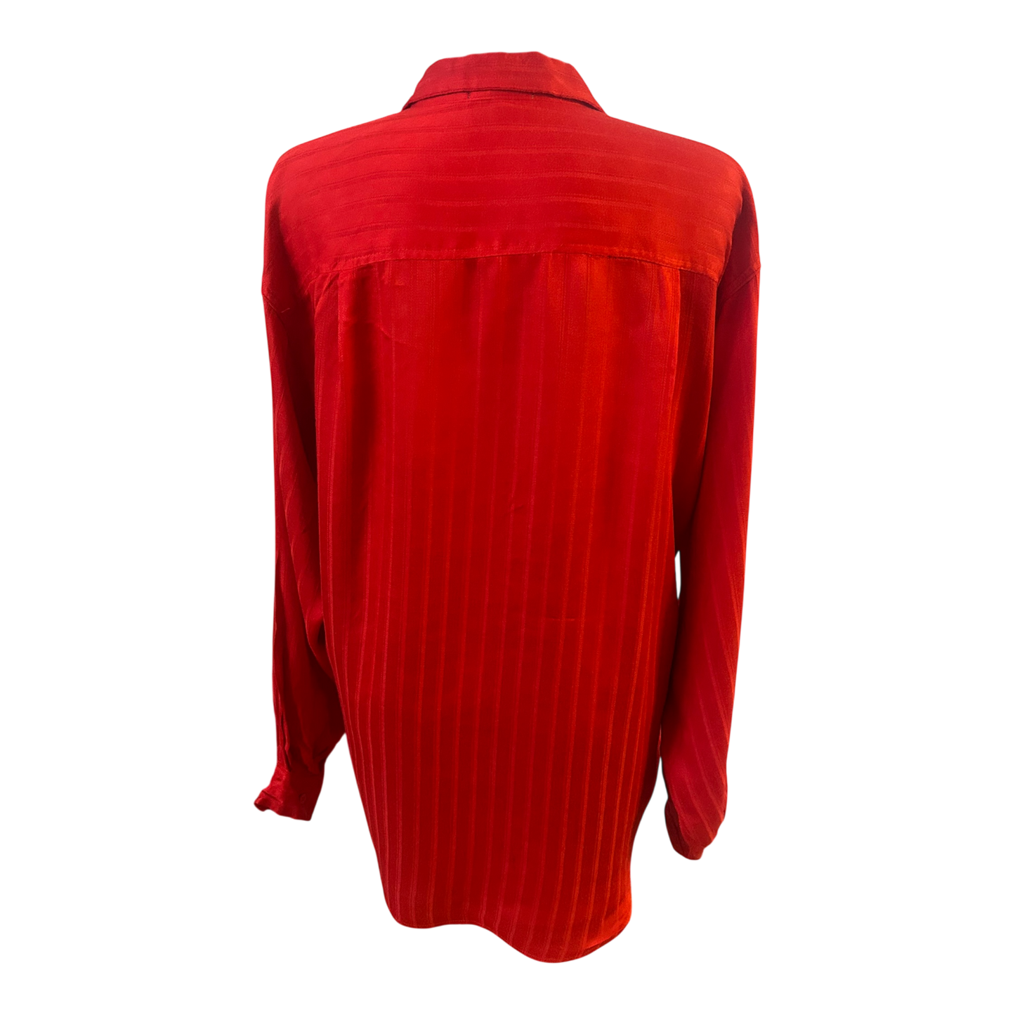 Yuko Kinoshita Bluse Damen XL Rot Oversize Lang 100% Rayon Elegant Chic