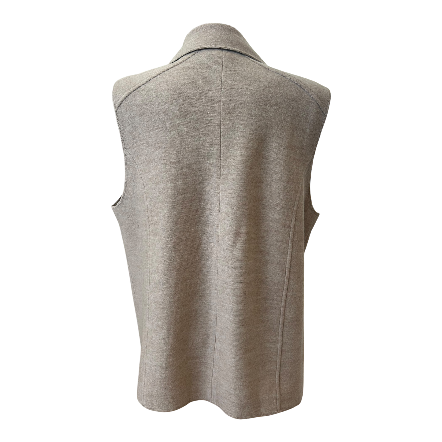 Gerry Weber Weste Damen Gr 48 Beige Wolloptik Elegant Klassisch Warm