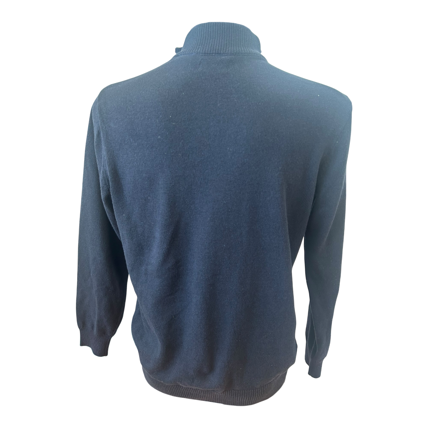 Chaps Herren Pullover M Dunkelblau Rot Stehkragen Reissverschluss Logo