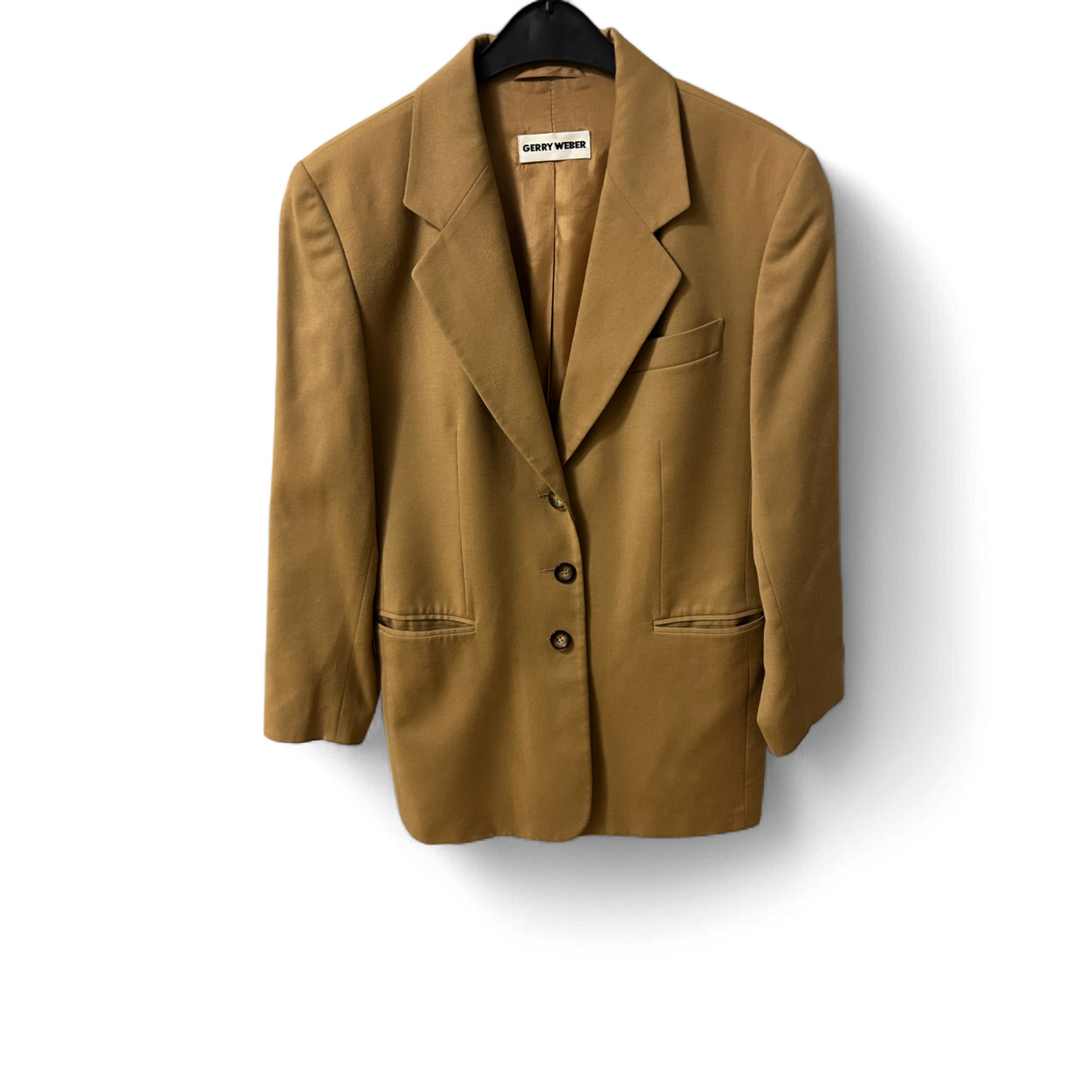 Gerry Weber Blazer Damen Gr 38 Schurwolle Braun Elegant Klassisch Business Look