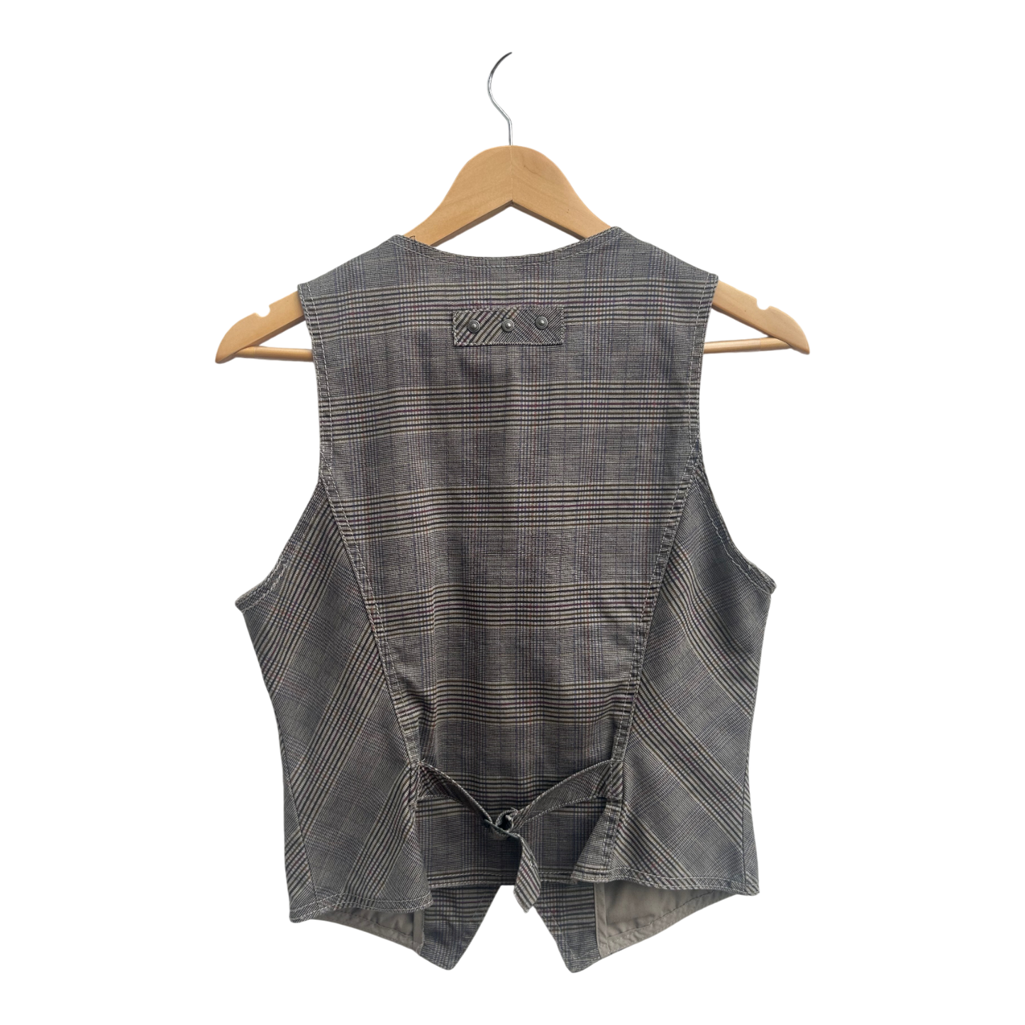 Colours of the World Weste Damen Gr M Braun Kariert Baumwolle Elegant Kurz