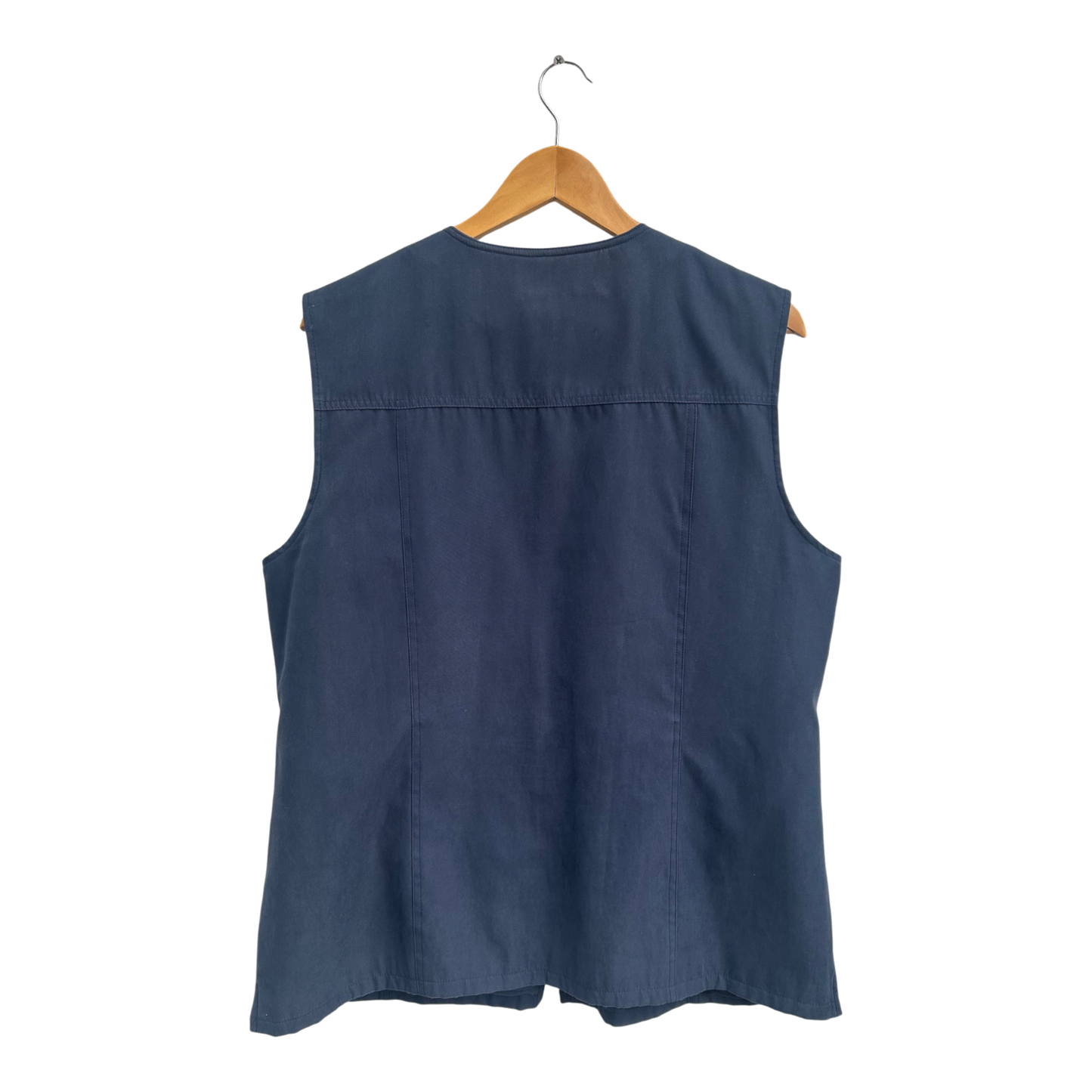 Bexleys Woman Weste Damen Gr 44 Dunkelblau Leicht Reißverschluss Taschen