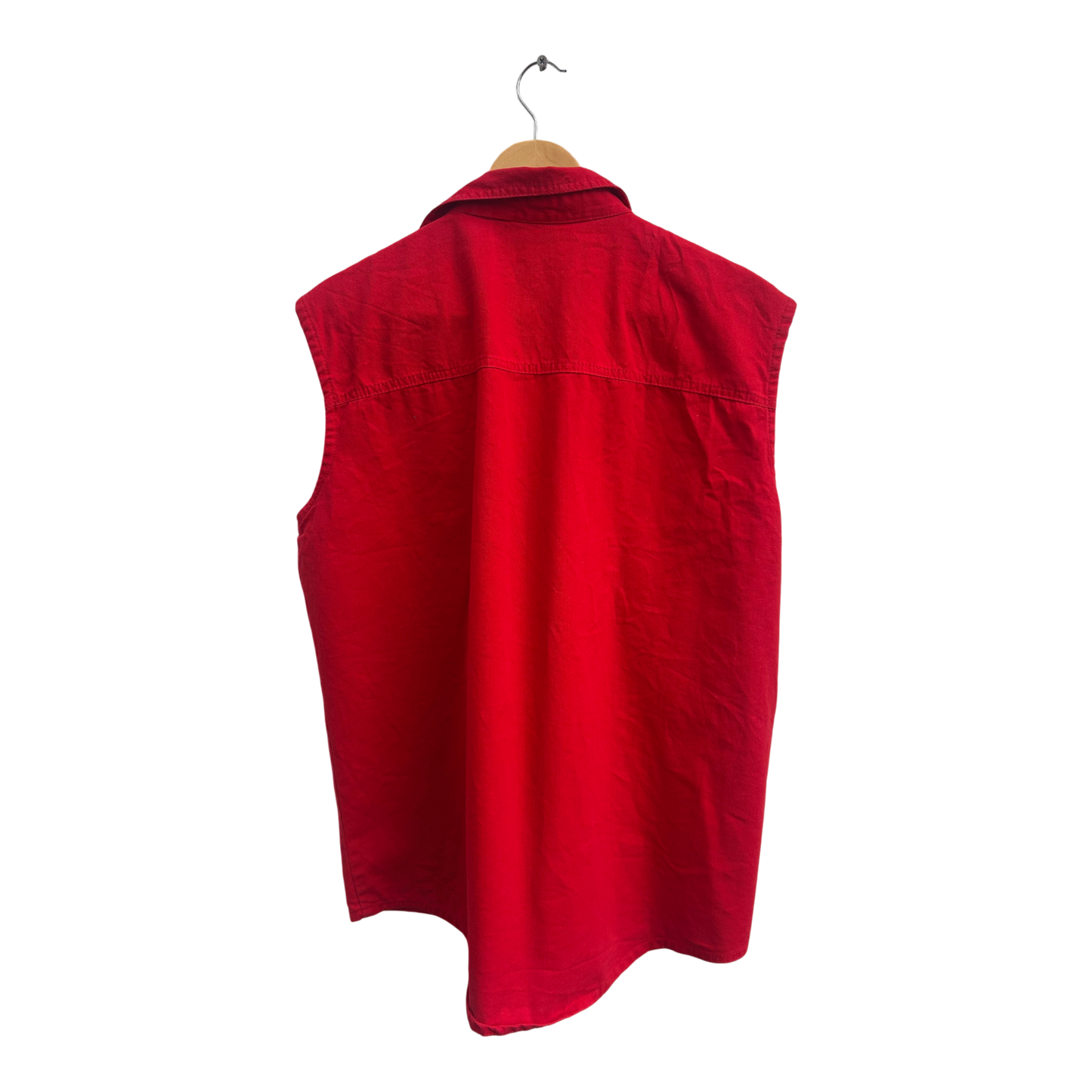 Wanmar Weste Damen Gr L Rot Baumwolle Freizeit Ärmellos Western Stil