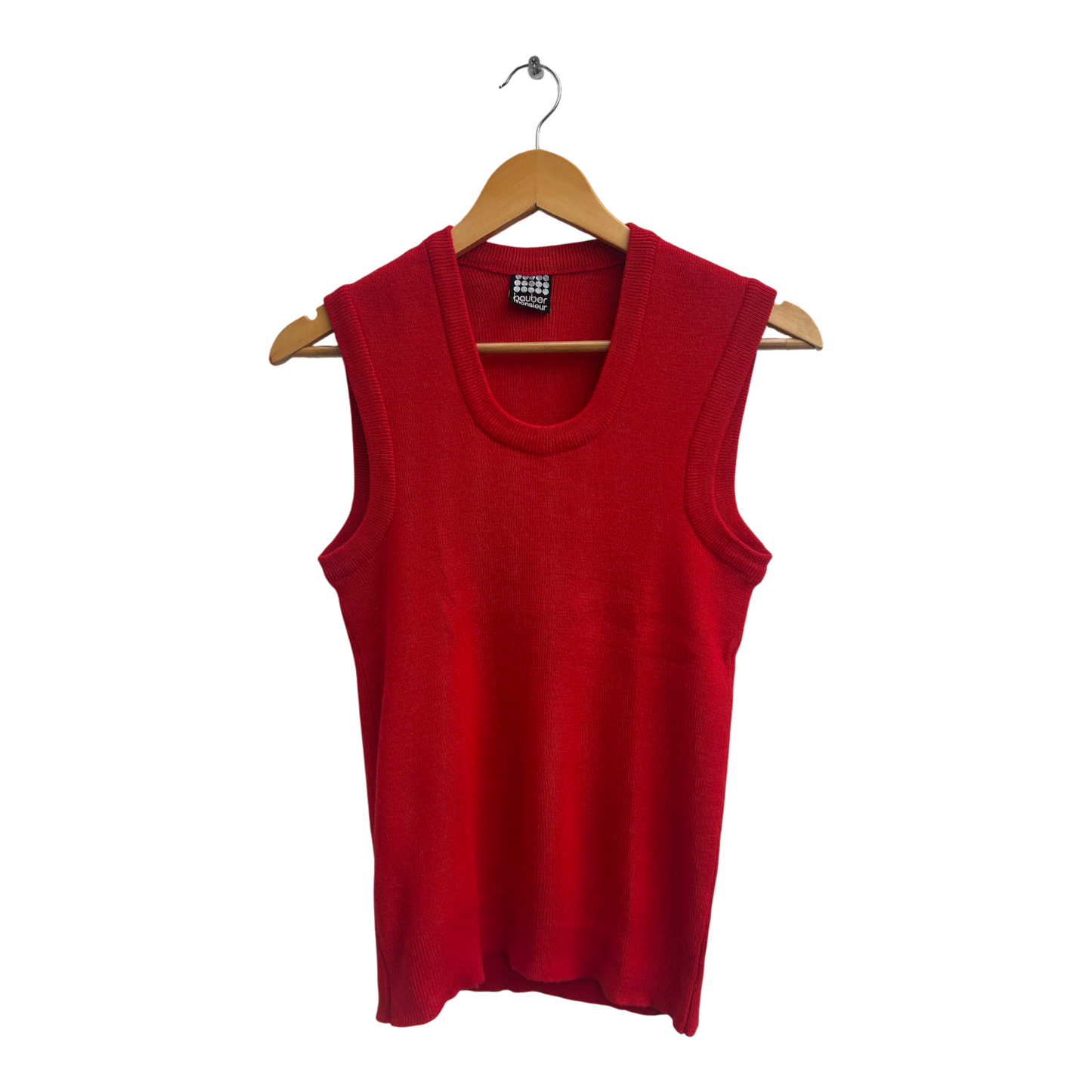 Hauber Monsieur Pullunder Damen Gr S Rot Vintage Feinstrick Klassisch Elegant