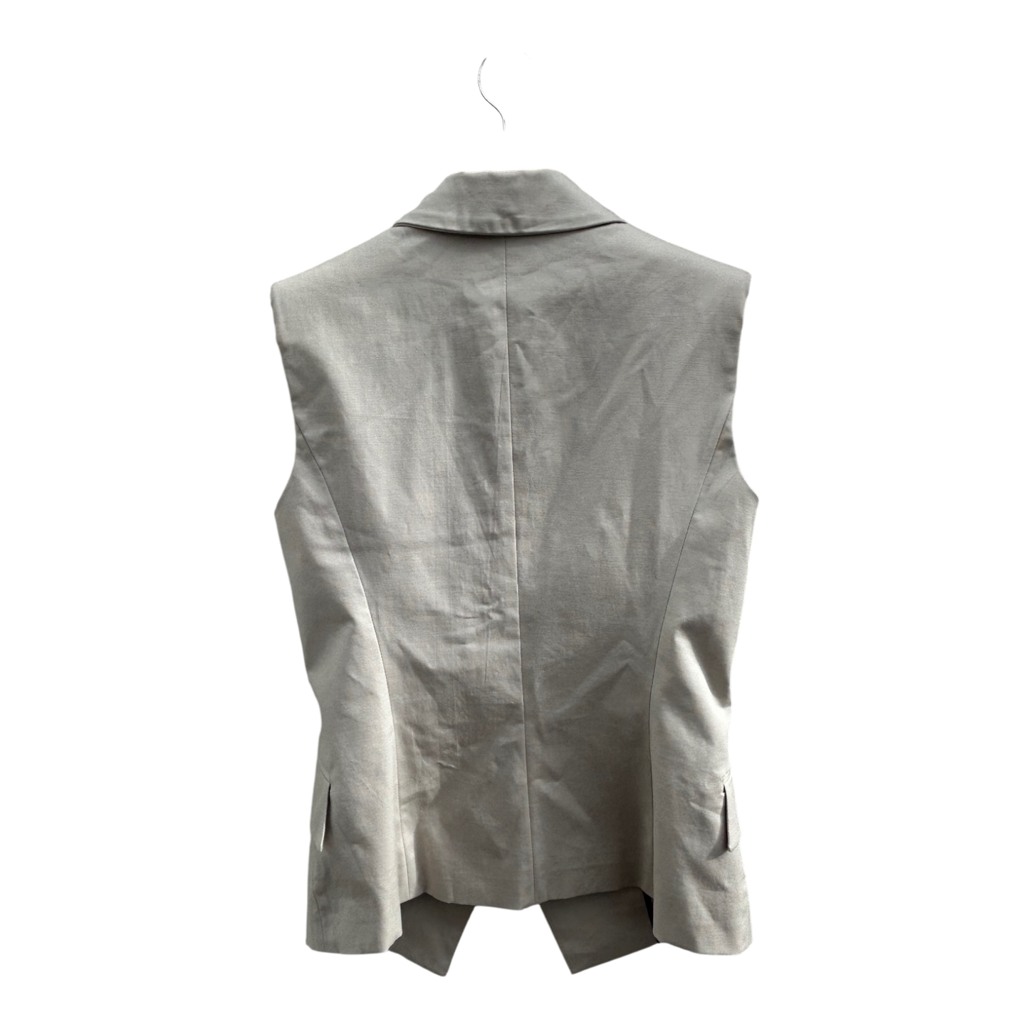 Zara Basic Weste Damen Gr S Beige Baumwolle Elegant Business Sommer Look