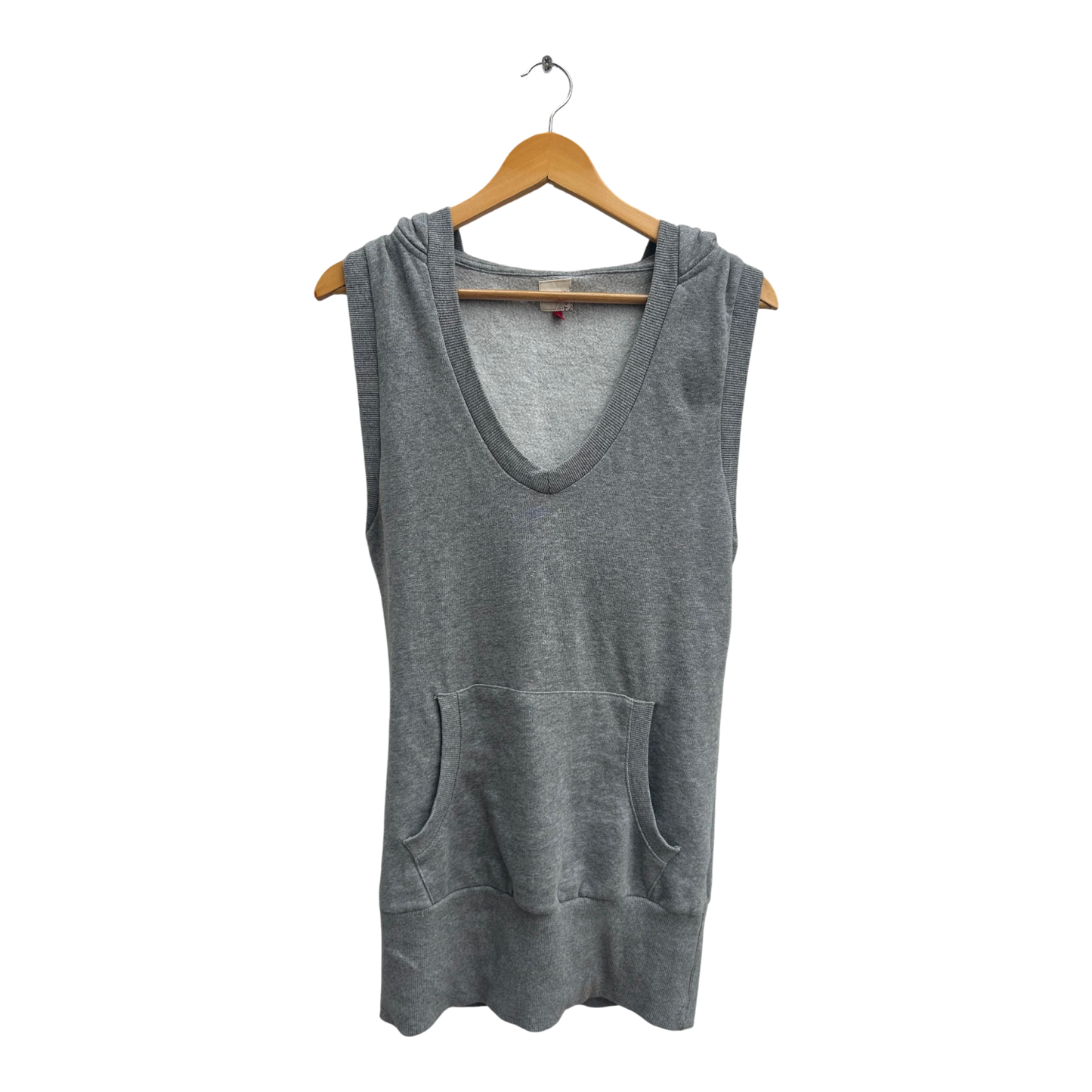 Only Longtop Damen Gr S Grau Kapuze Ärmellos Sportlich Weich Hoodie Look