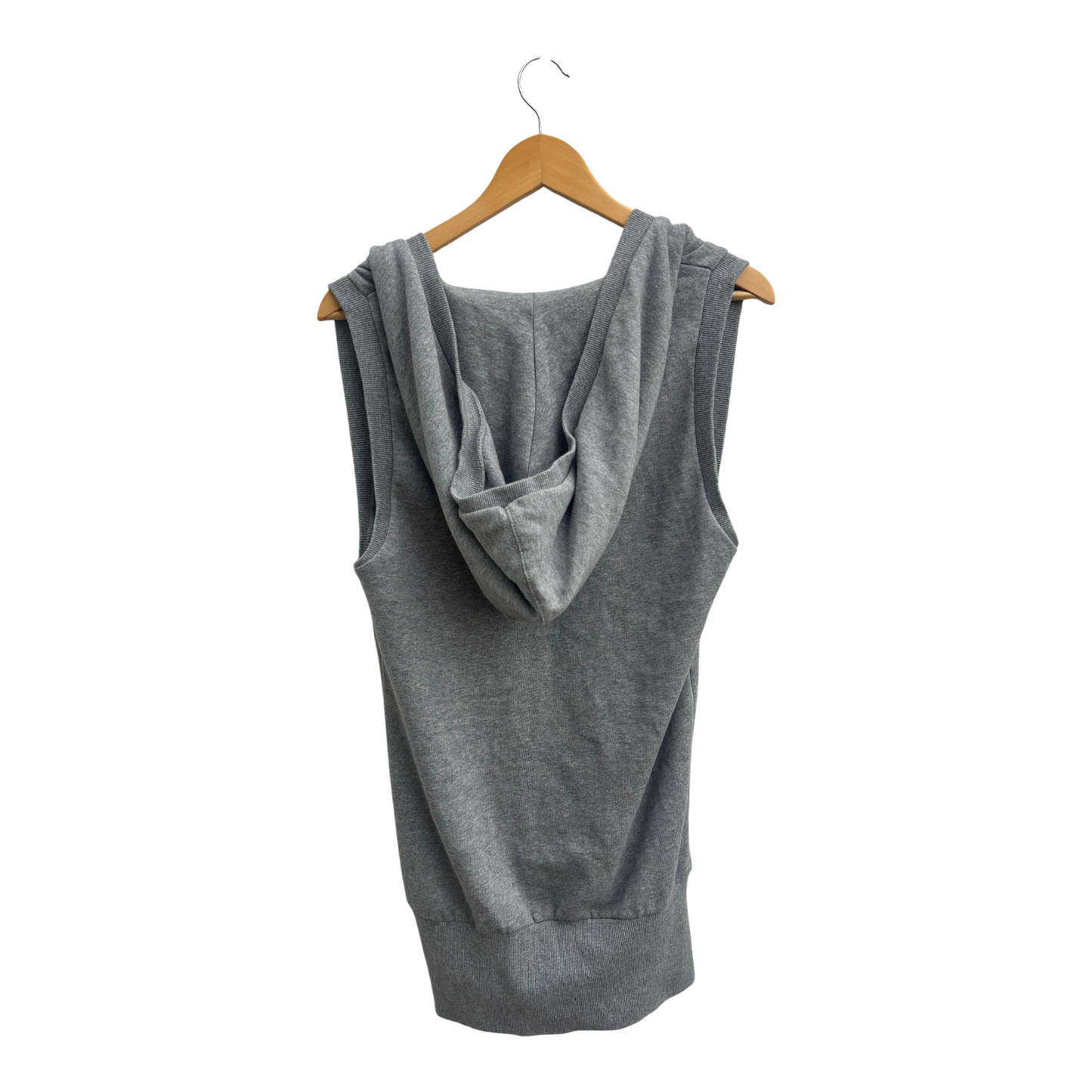 Only Longtop Damen Gr S Grau Kapuze Ärmellos Sportlich Weich Hoodie Look