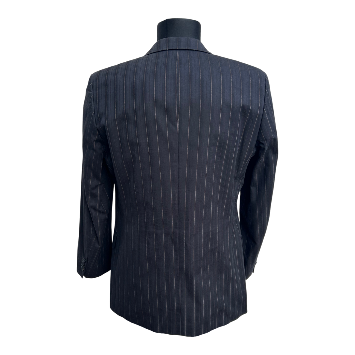 Hugo Boss Sakko Herren Gr 48 Dunkelgrau Nadelstreifen Baumwolle Elegant Business