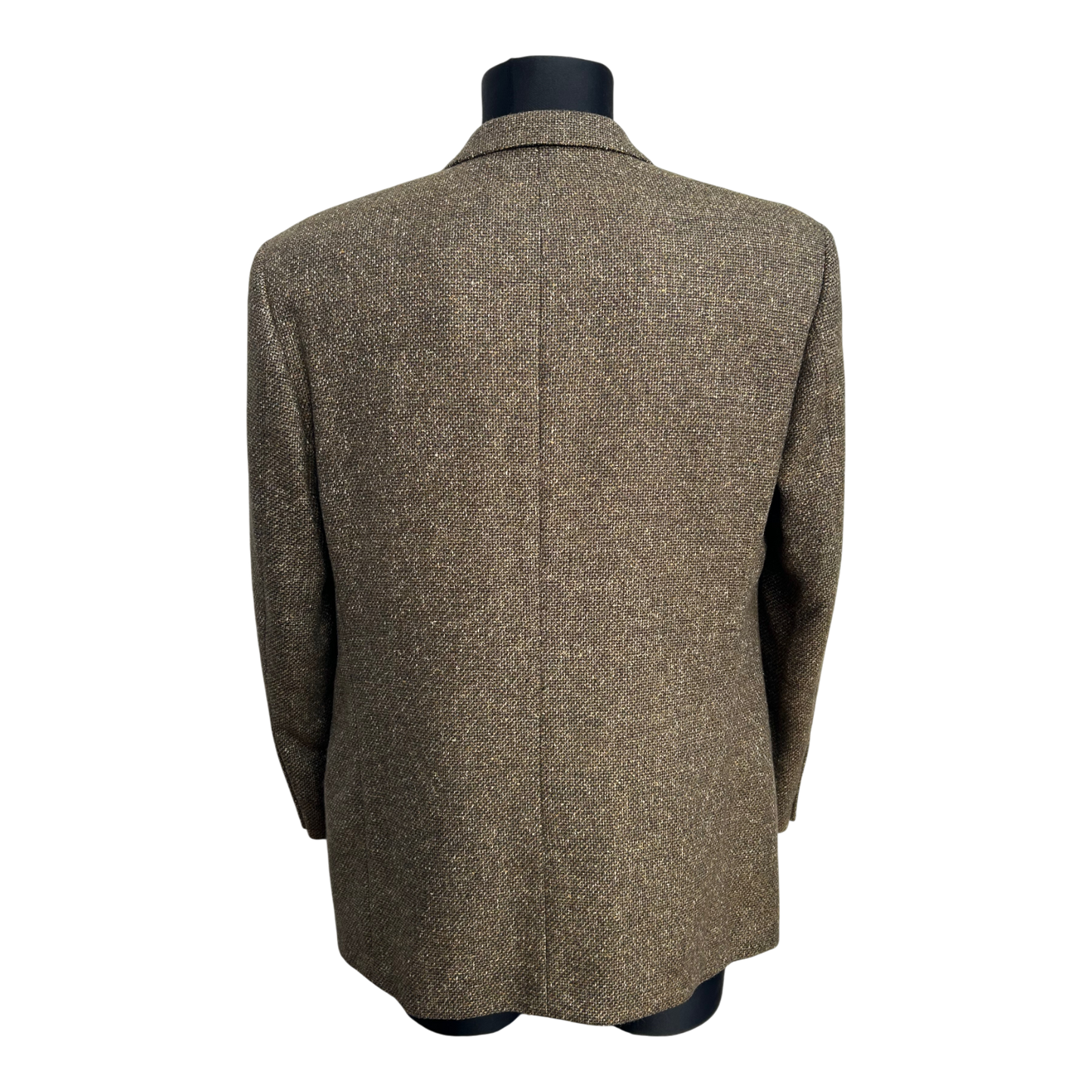 Mientus Sakko Herren Gr 25 Braun Schurwolle Seide Tweed Elegant Classic Hochwertig