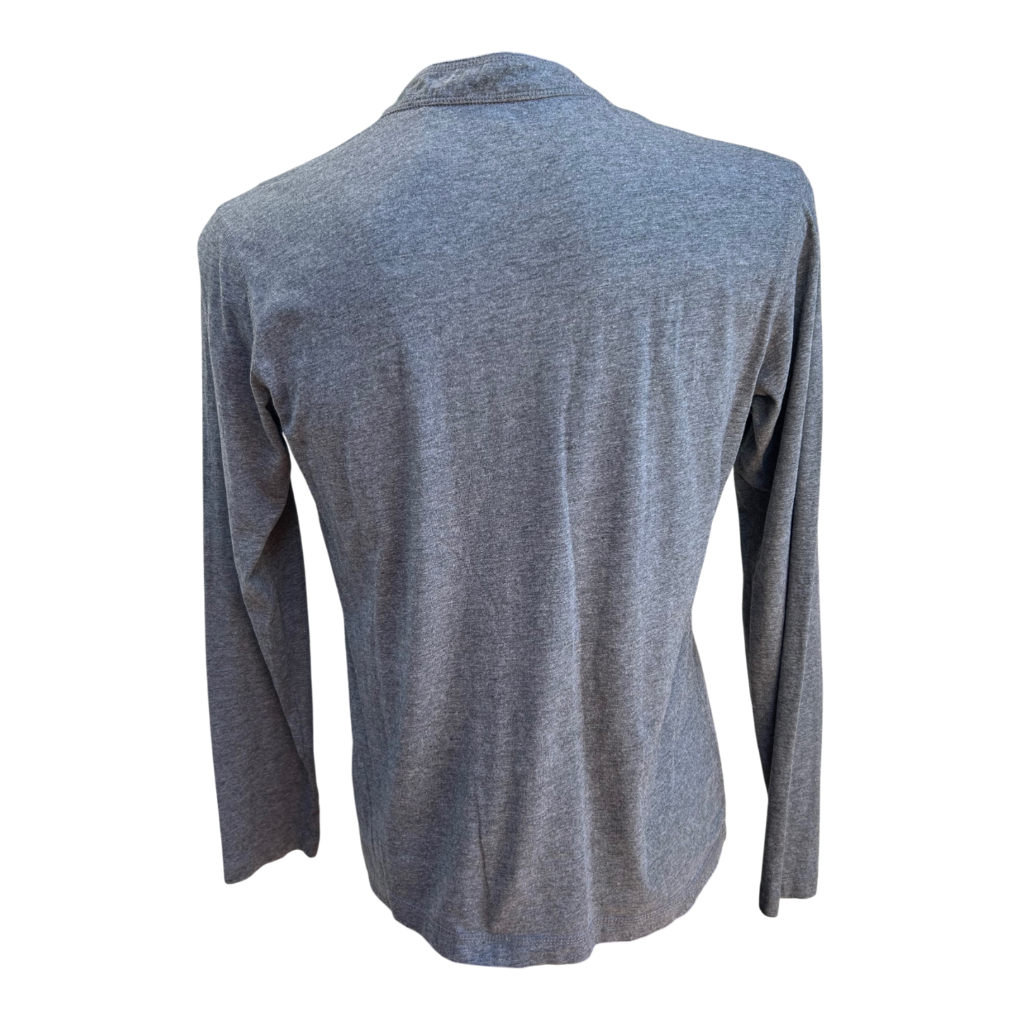 Mexx Langarmshirt Herren Gr M Grau Baumwolle Henley Style Knopfleiste Freizeit