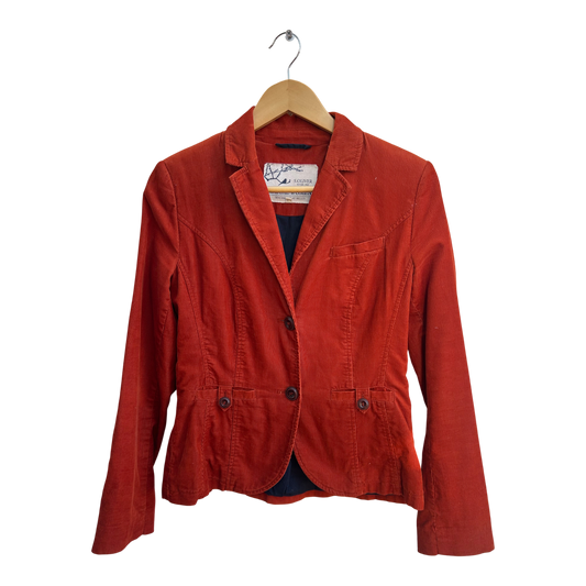 s.Oliver Damen Blazer Gr 36 Orange Cordjacke Elegant Freizeit Übergangsjacke