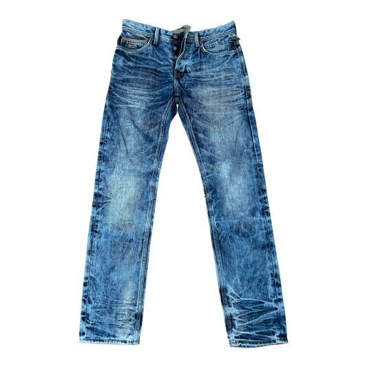 Blend Jeans Herren W30 L32 Blau Twister Slim Fit Knopfleiste Baumwolle Used Look