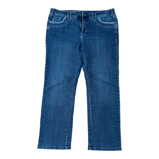 C&A Jeans Damen Gr 48 Blau Straight Leg The Classic Denim Stretch Baumwolle Elegant