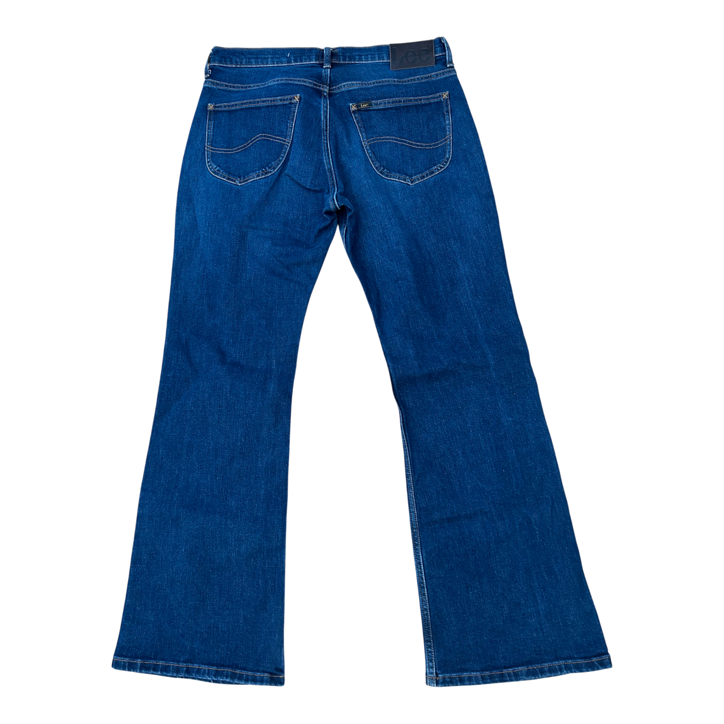 Lee Jeans Damen Denver Gr 34 32 Blau Stretch Denim Knopfleiste Bootcut Elegant