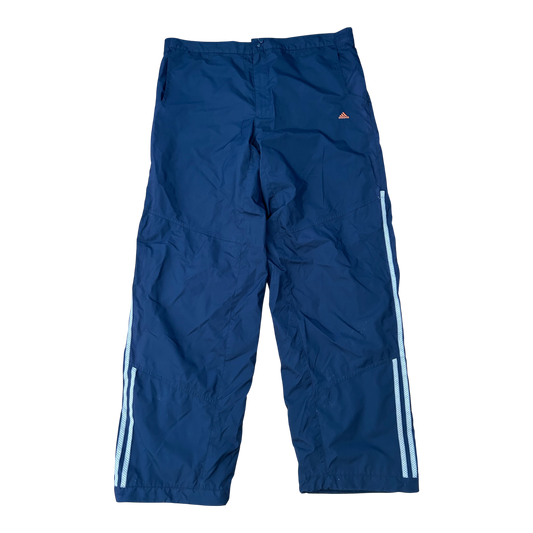Adidas Hose Herren Gr L Dunkelblau Sporthose Netzfutter Reflektoren Verstellbar