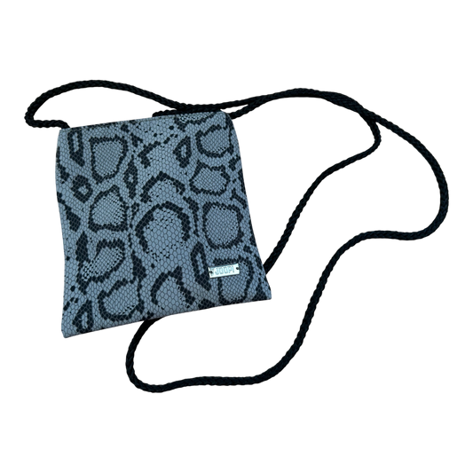 Joop Tasche Mini Crossbody Grau Schlangenmuster Reißverschluss Umhängetasche Elegant
